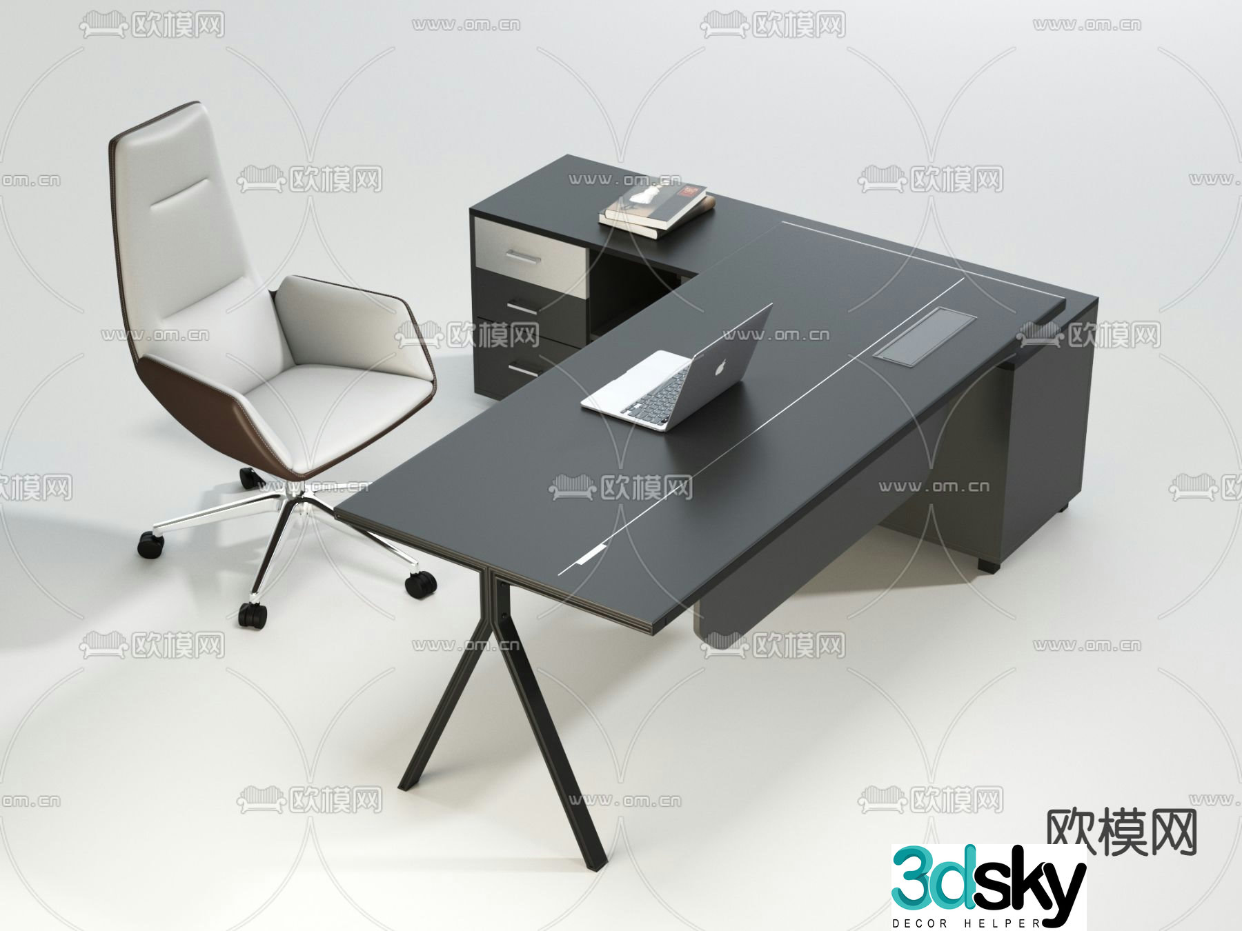 Executive desk executive desk boss desk 3D model