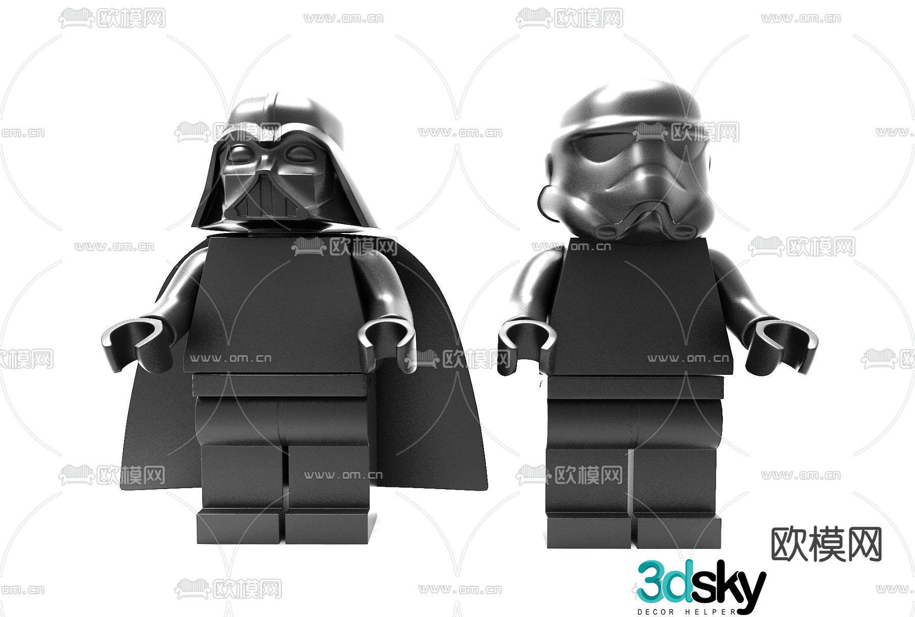 lego sculpture 3d model