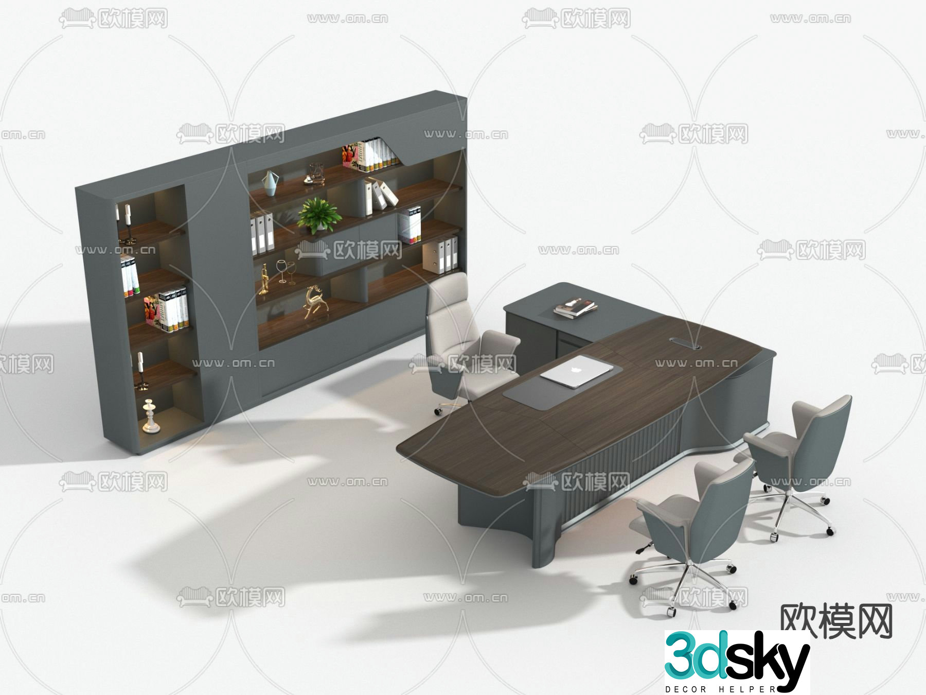 Boss desk desk desk 3d model