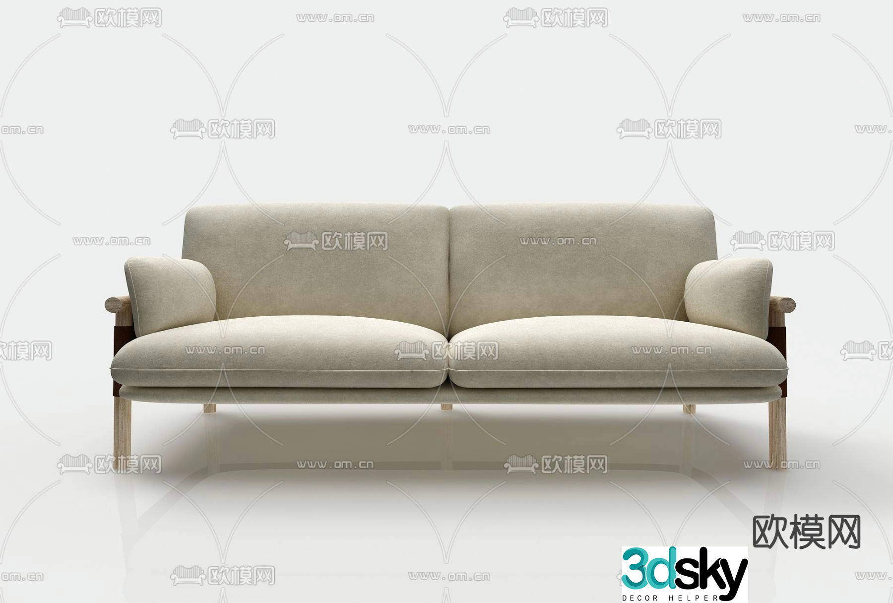 Modern double sofa 3d model
