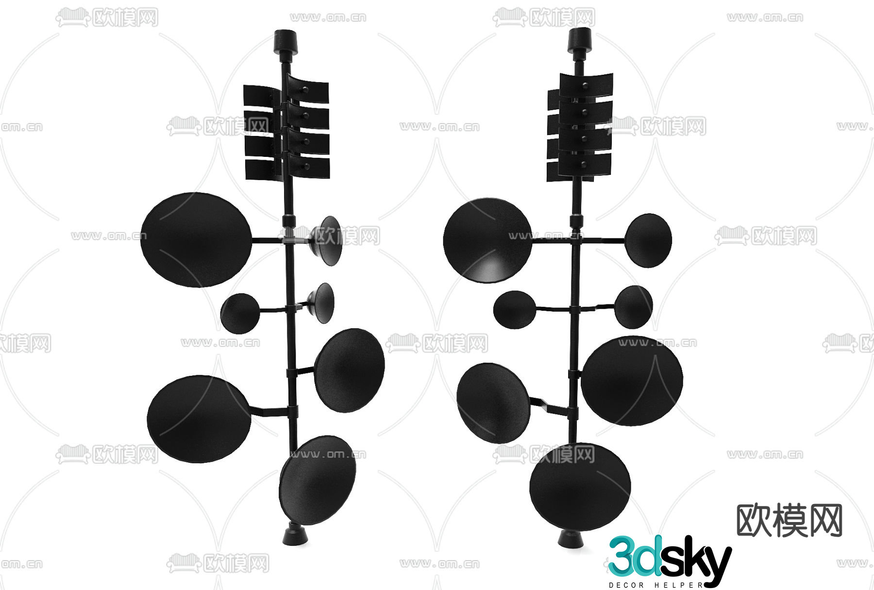 TV signal tower satellite receiver 3d model