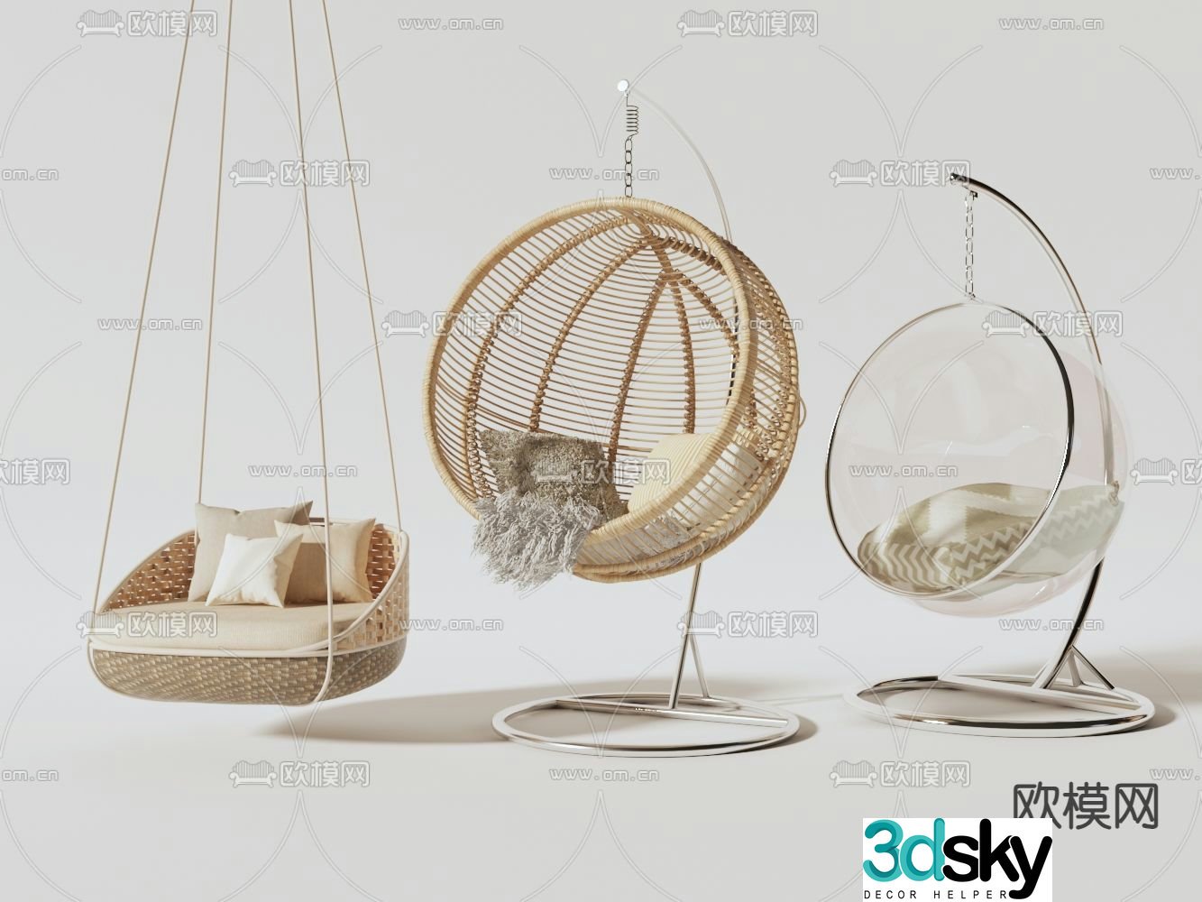 Modern hanging chair 3d model