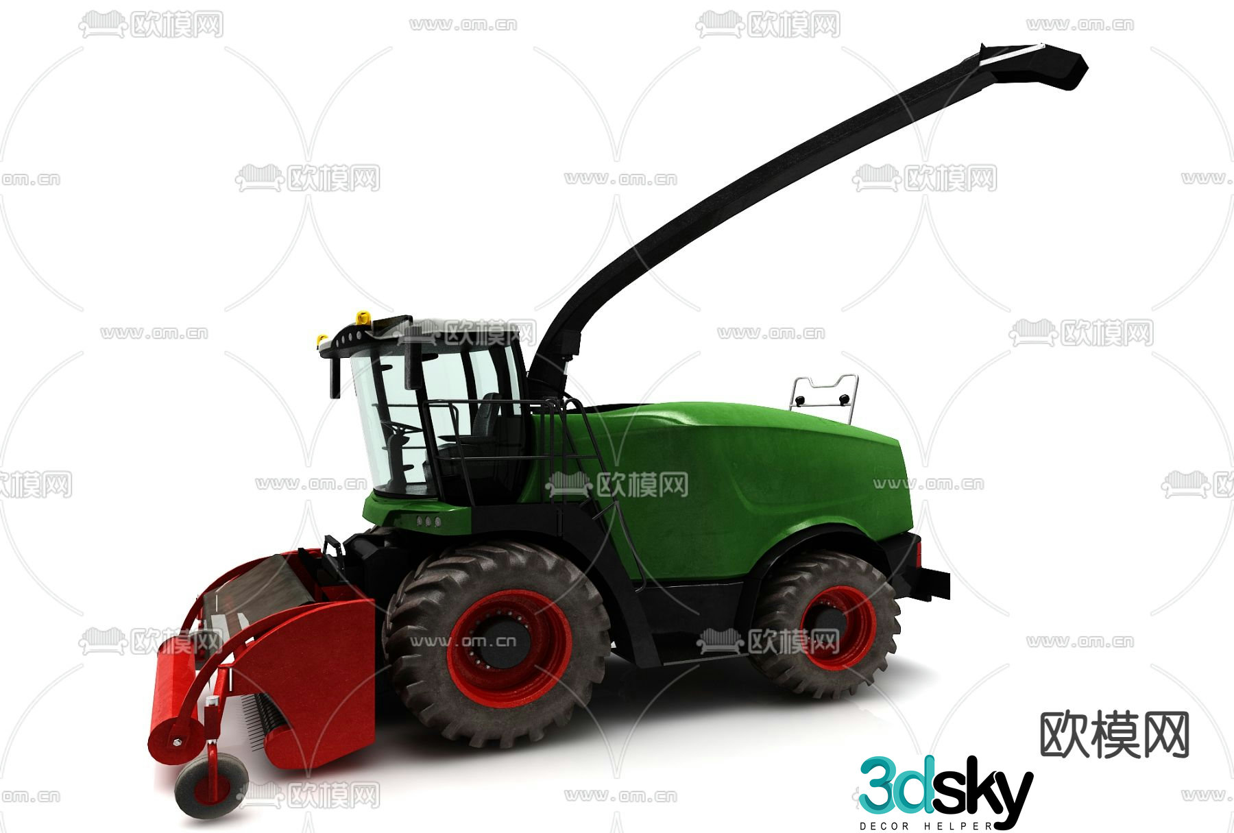Farm tractor 3d model