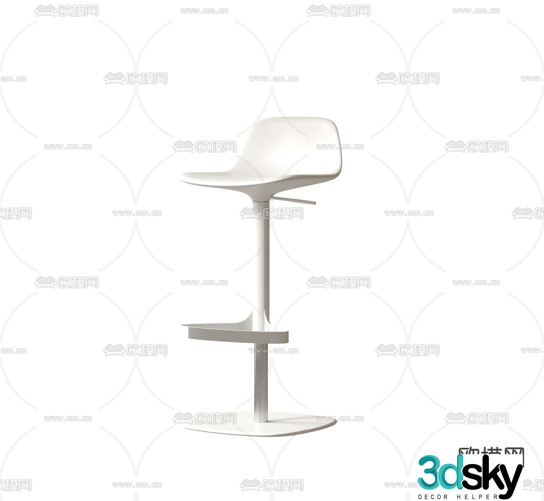 Modern bar stool bar stool 3d model
