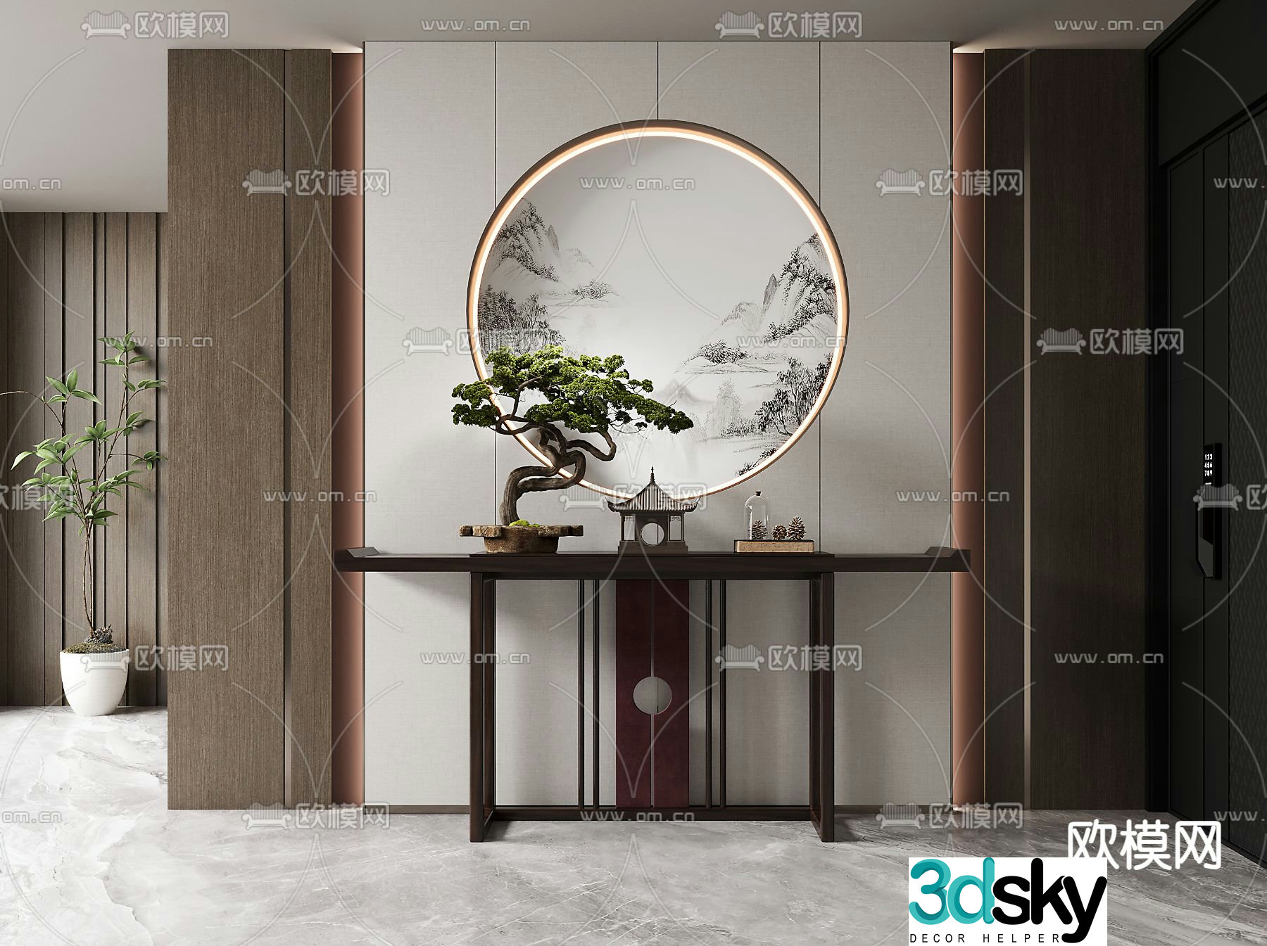 New Chinese-style Duanjingdai 3D model