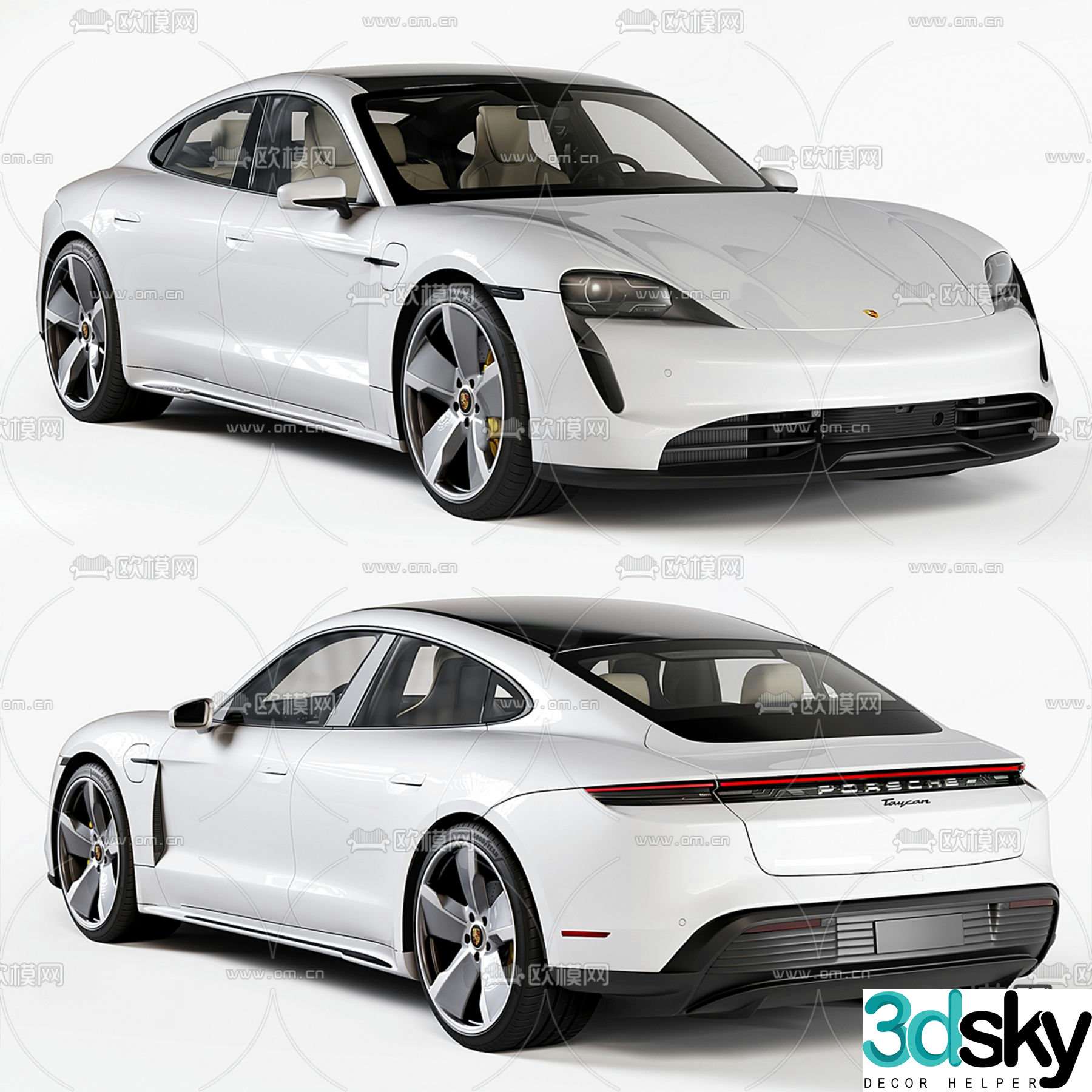 porsche sports car car 3d model