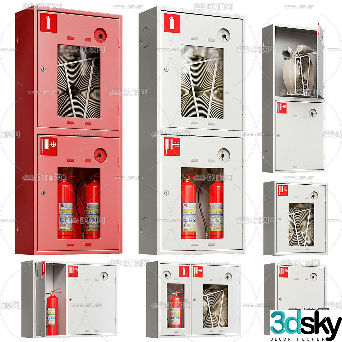 Fire equipment fire extinguisher 3d model