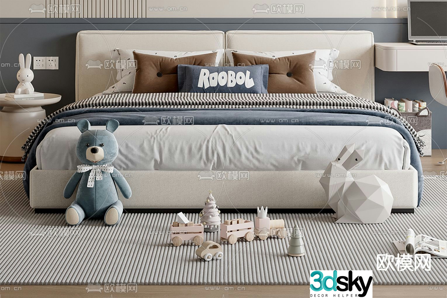 Modern children’s bed child’s bed 3d model