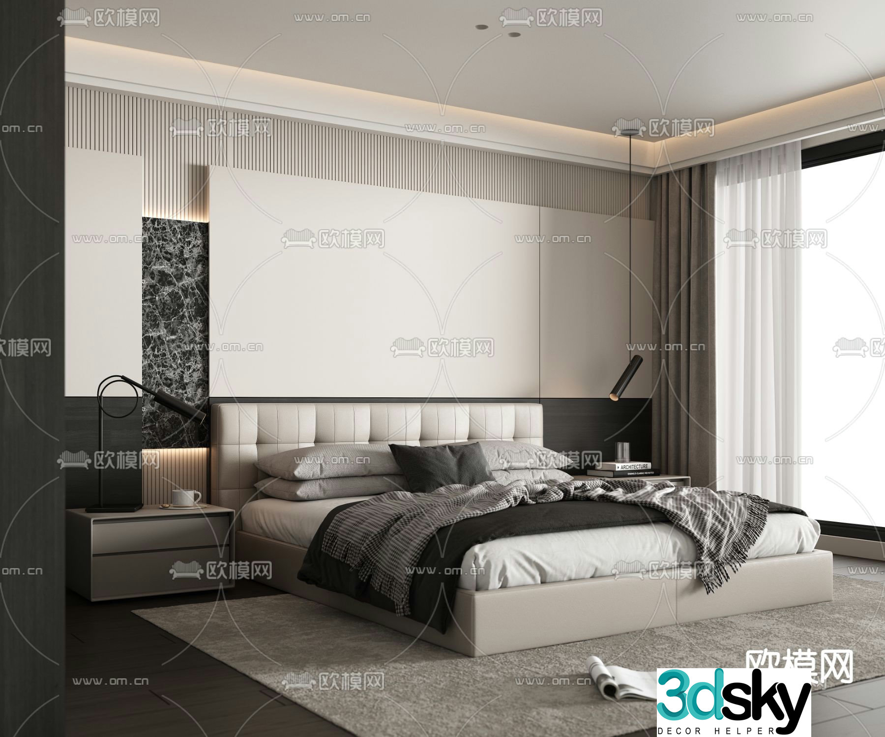 Modern bedroom Master bedroom Master room 3d model