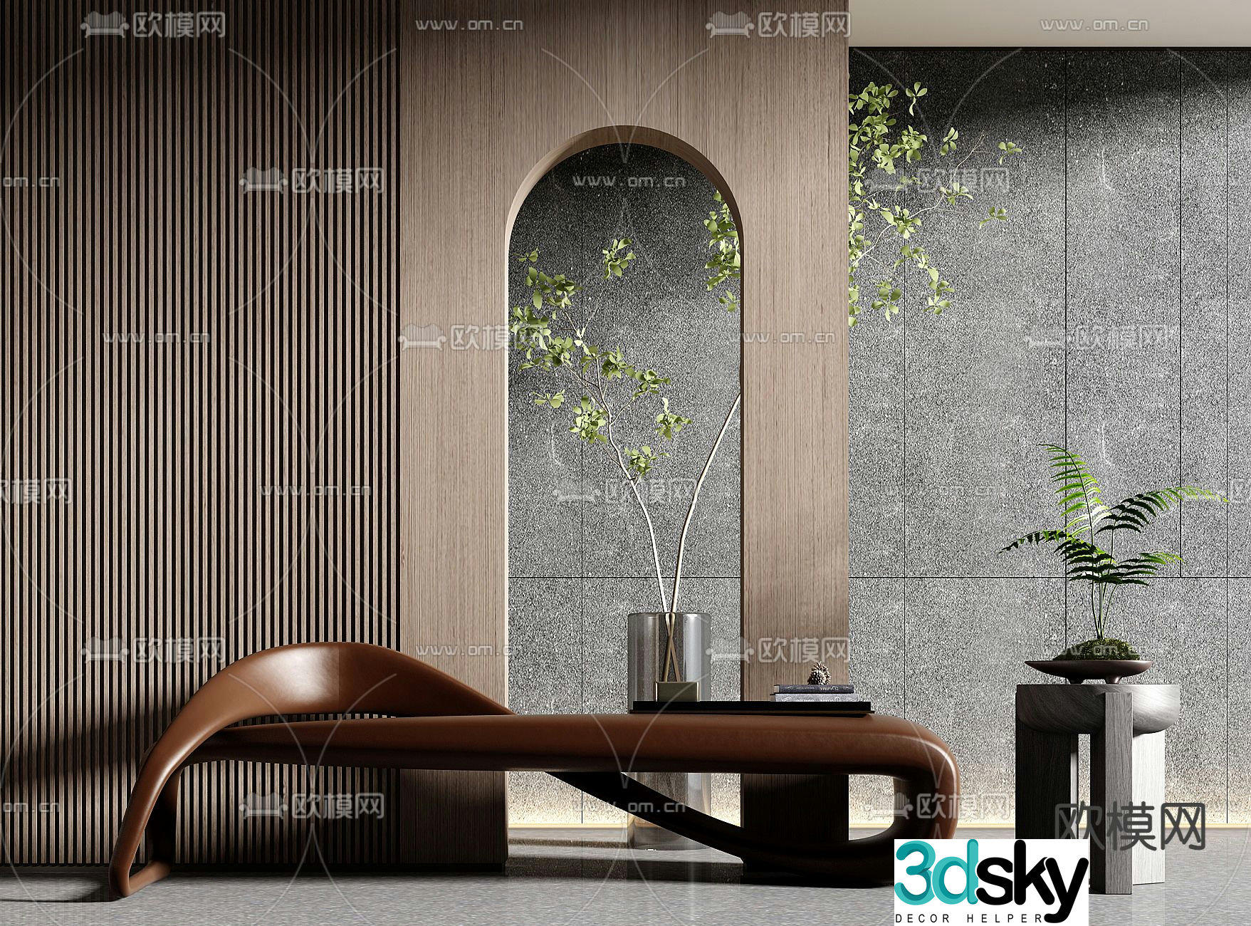 Special shaped stool bench bench 3d model