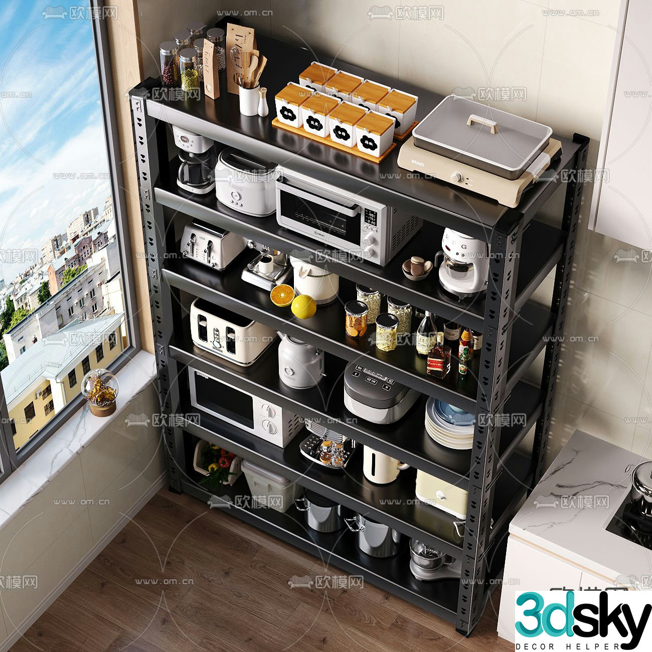 kitchen shelf 3d model