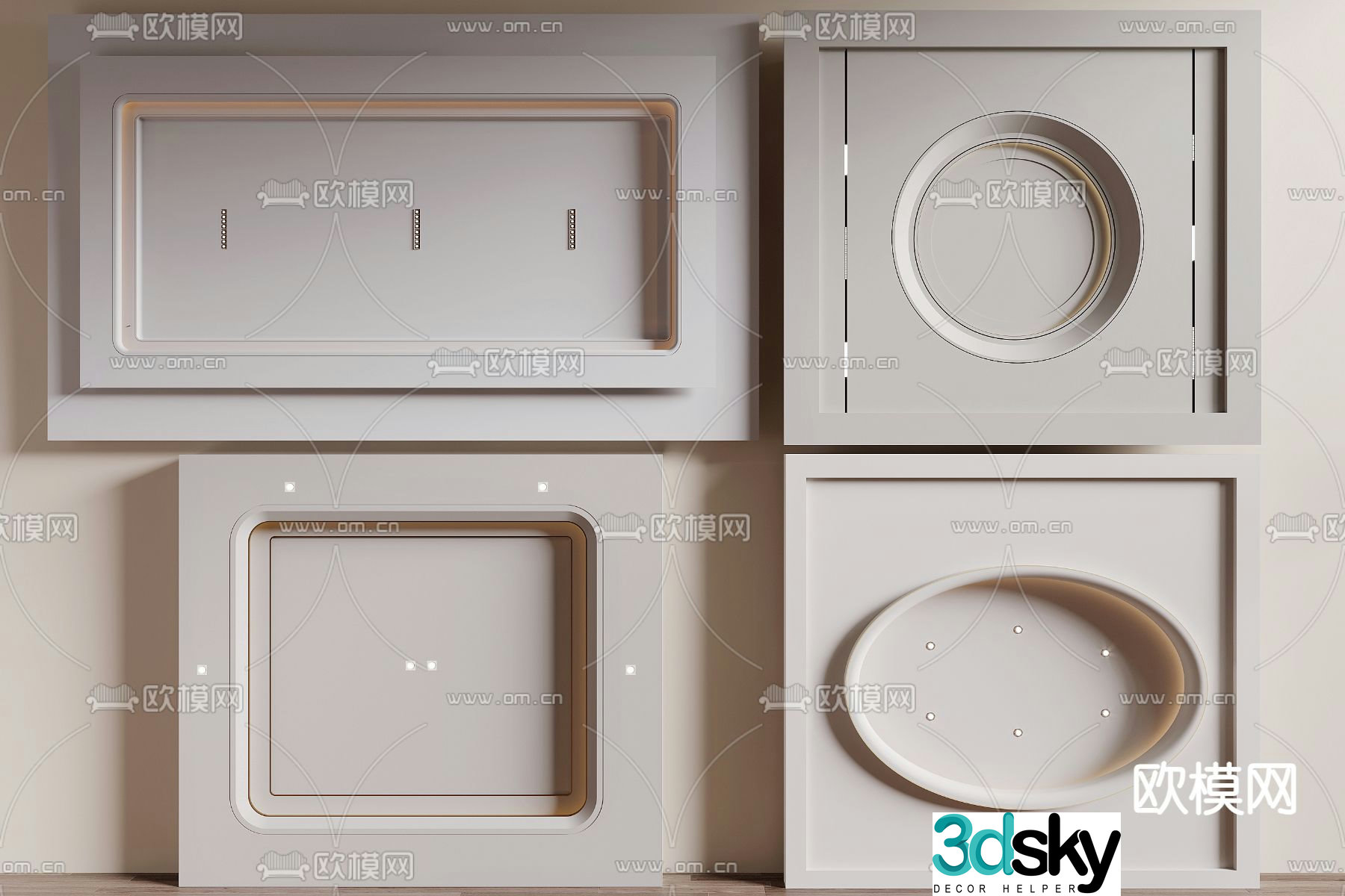 Special-shaped ceiling 3D model