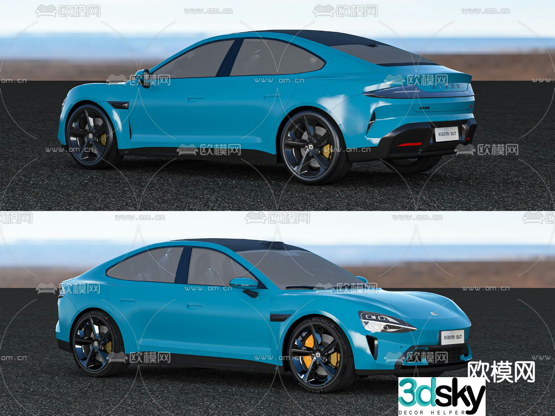 Xiaomi SU7 car 3d model