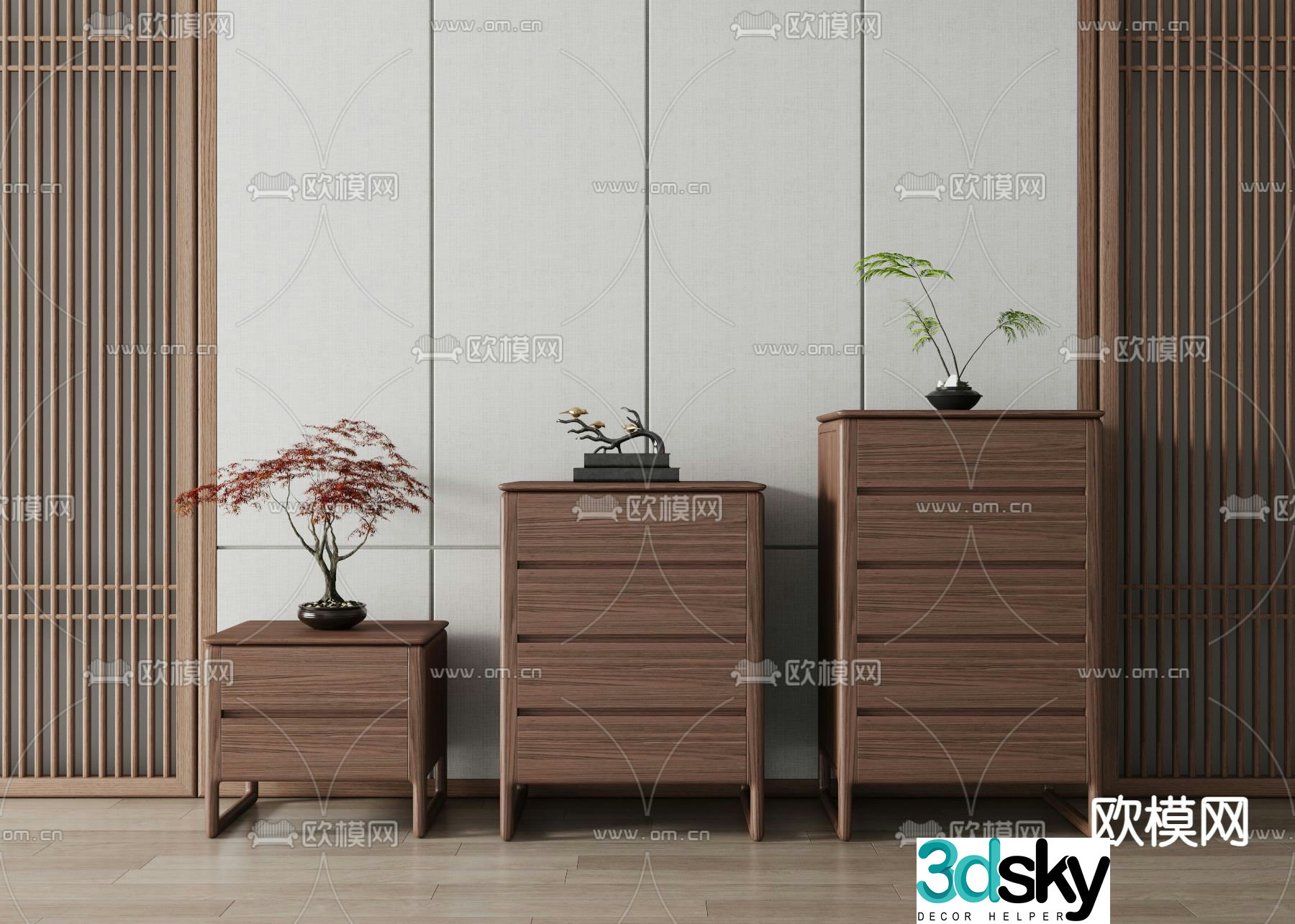 New Chinese style chest 3d model
