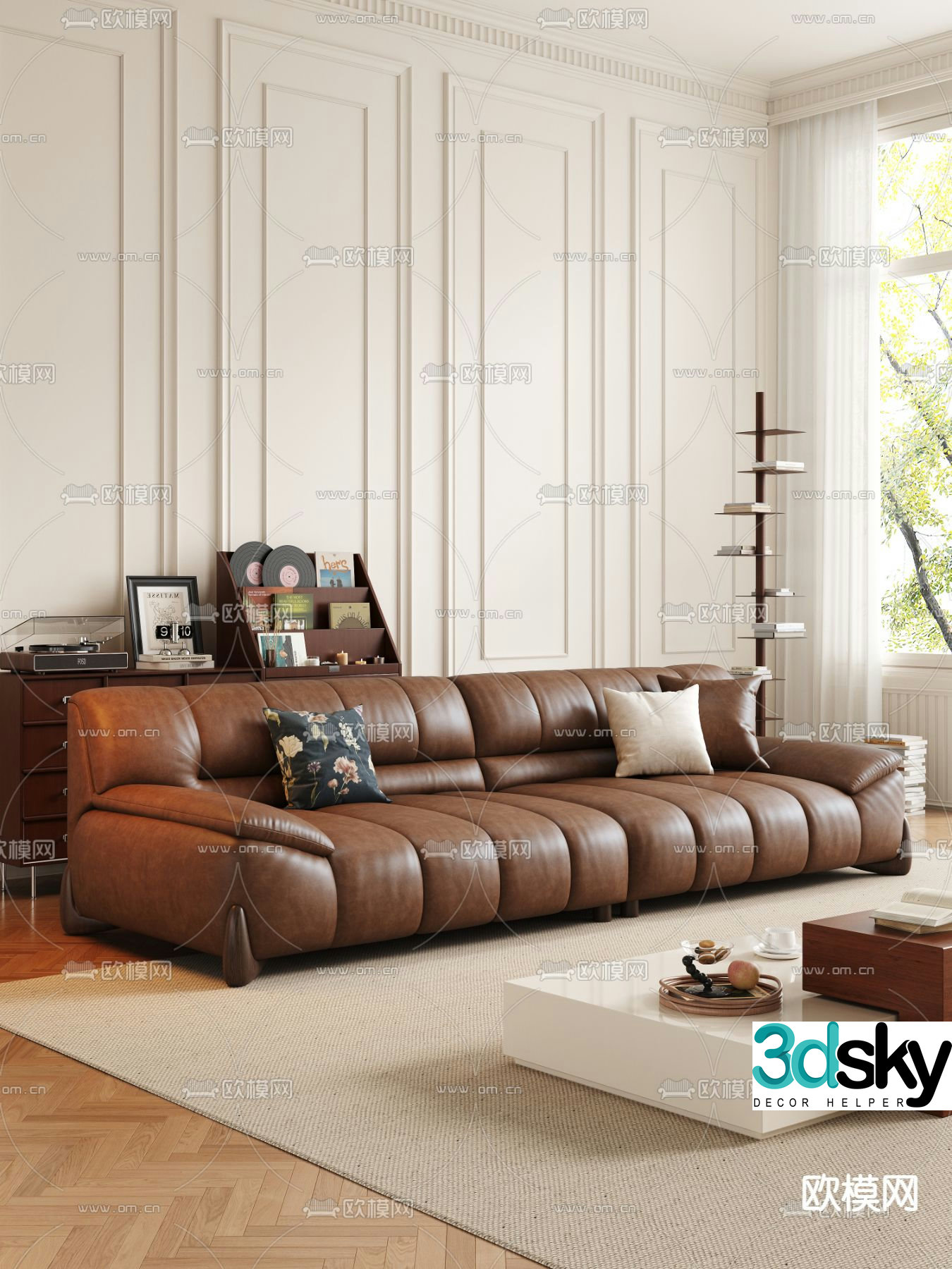 Medieval style sofa double sofa 3d model