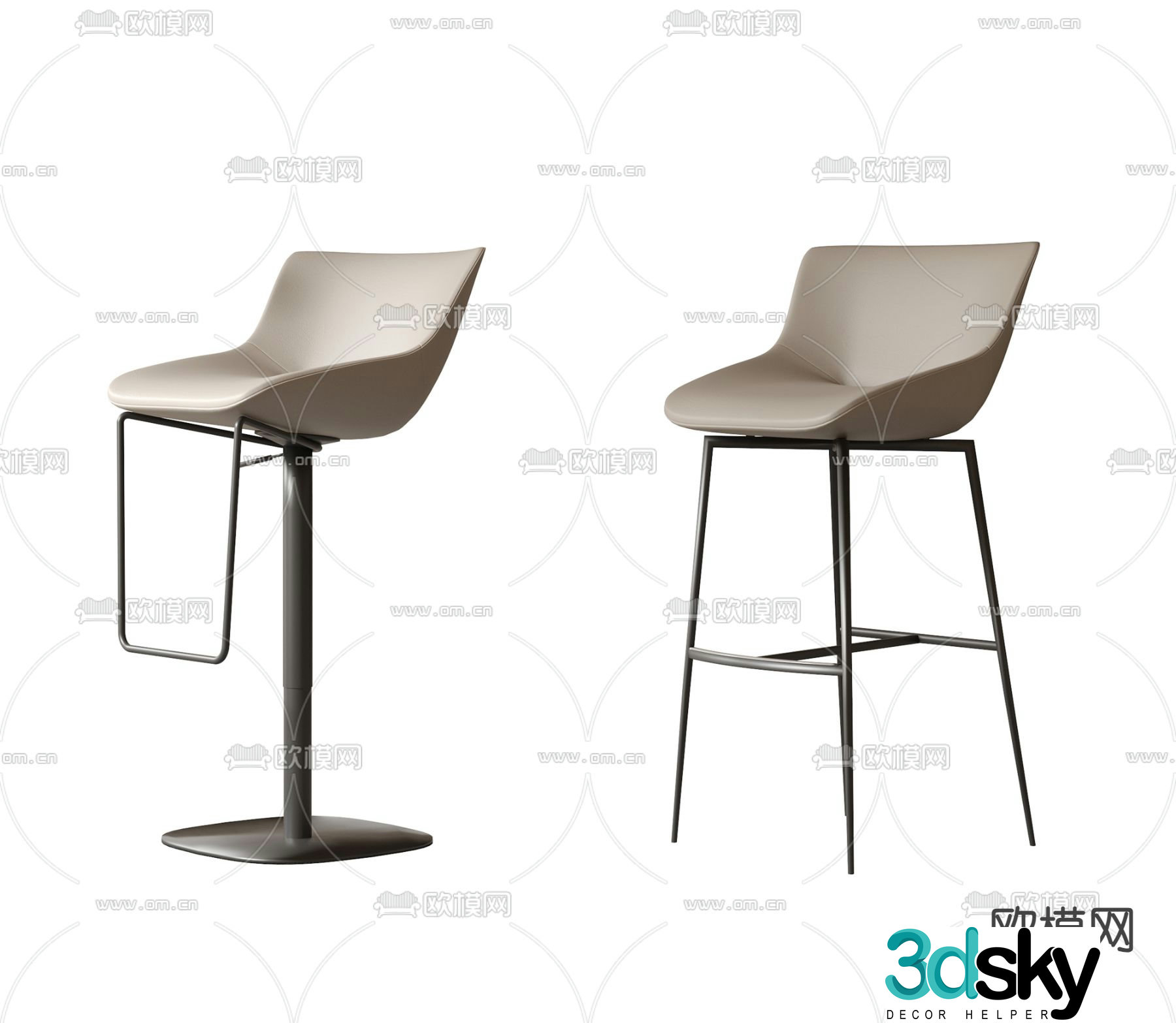 Modern bar stool bar stool 3d model