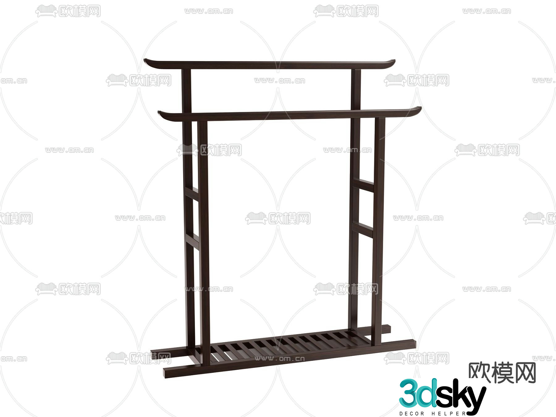 New Chinese style clothes hanger clothes hanger 3D model