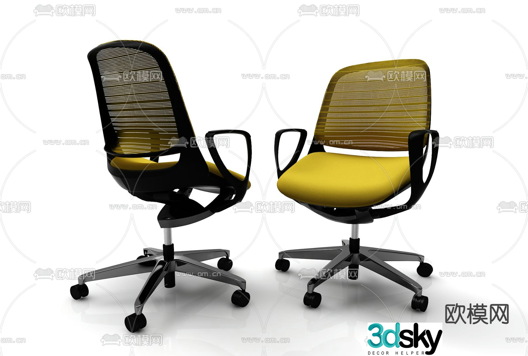 Office chair shift chair staff chair 3d model