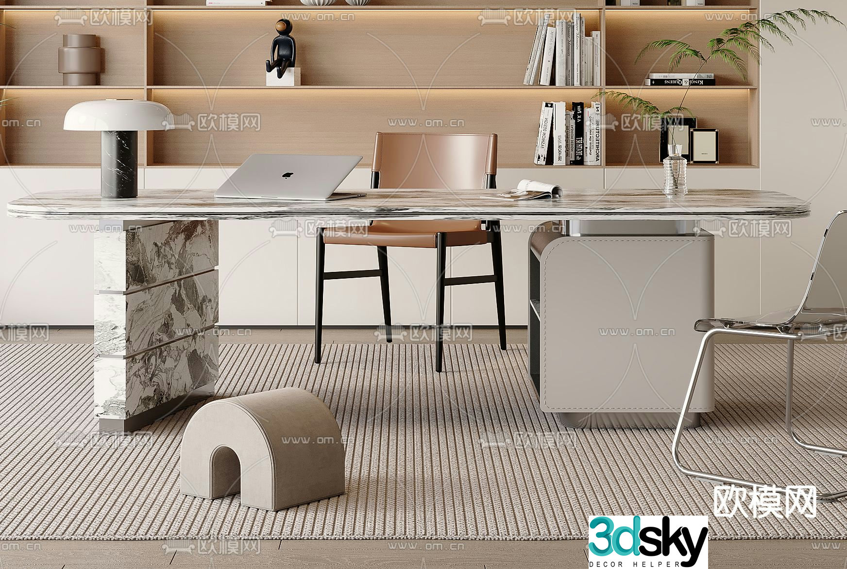 Modern desk chair 3d model