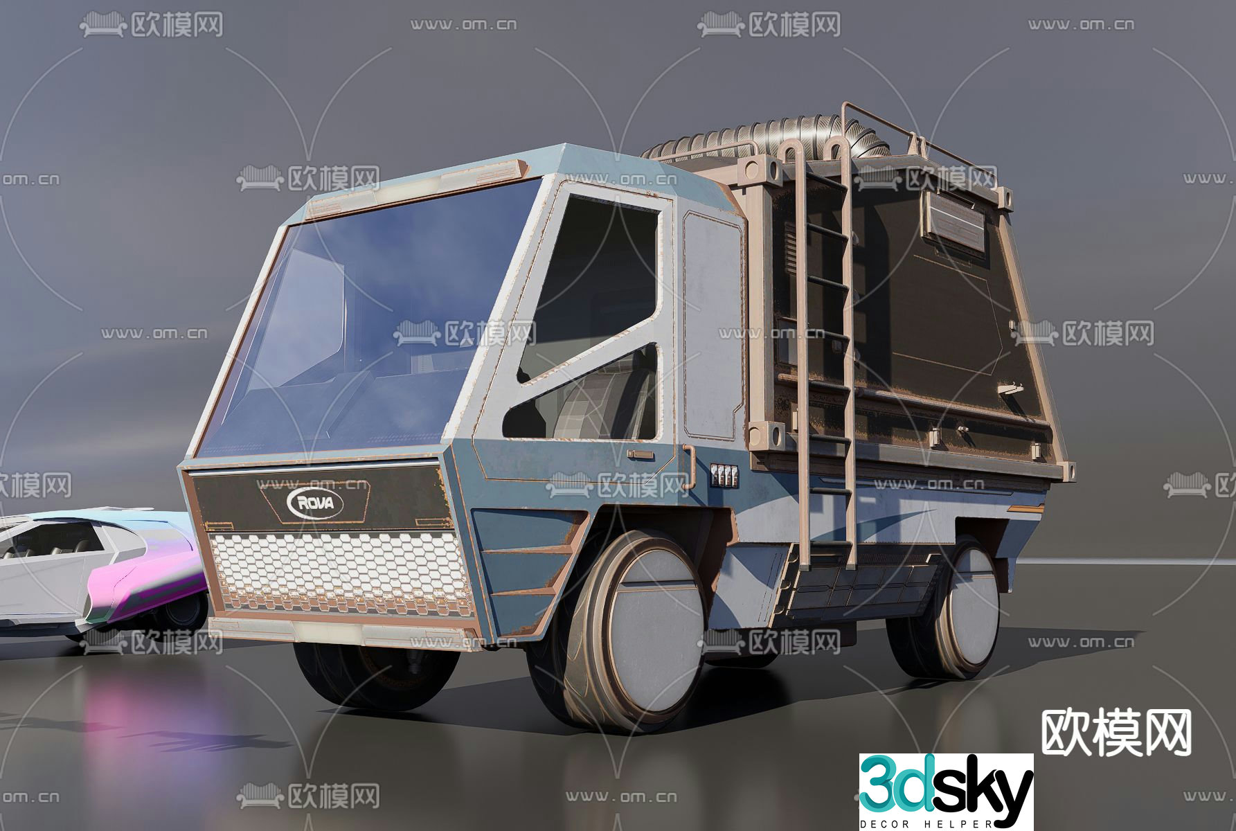 sci-fi vehicle weapon 3d model