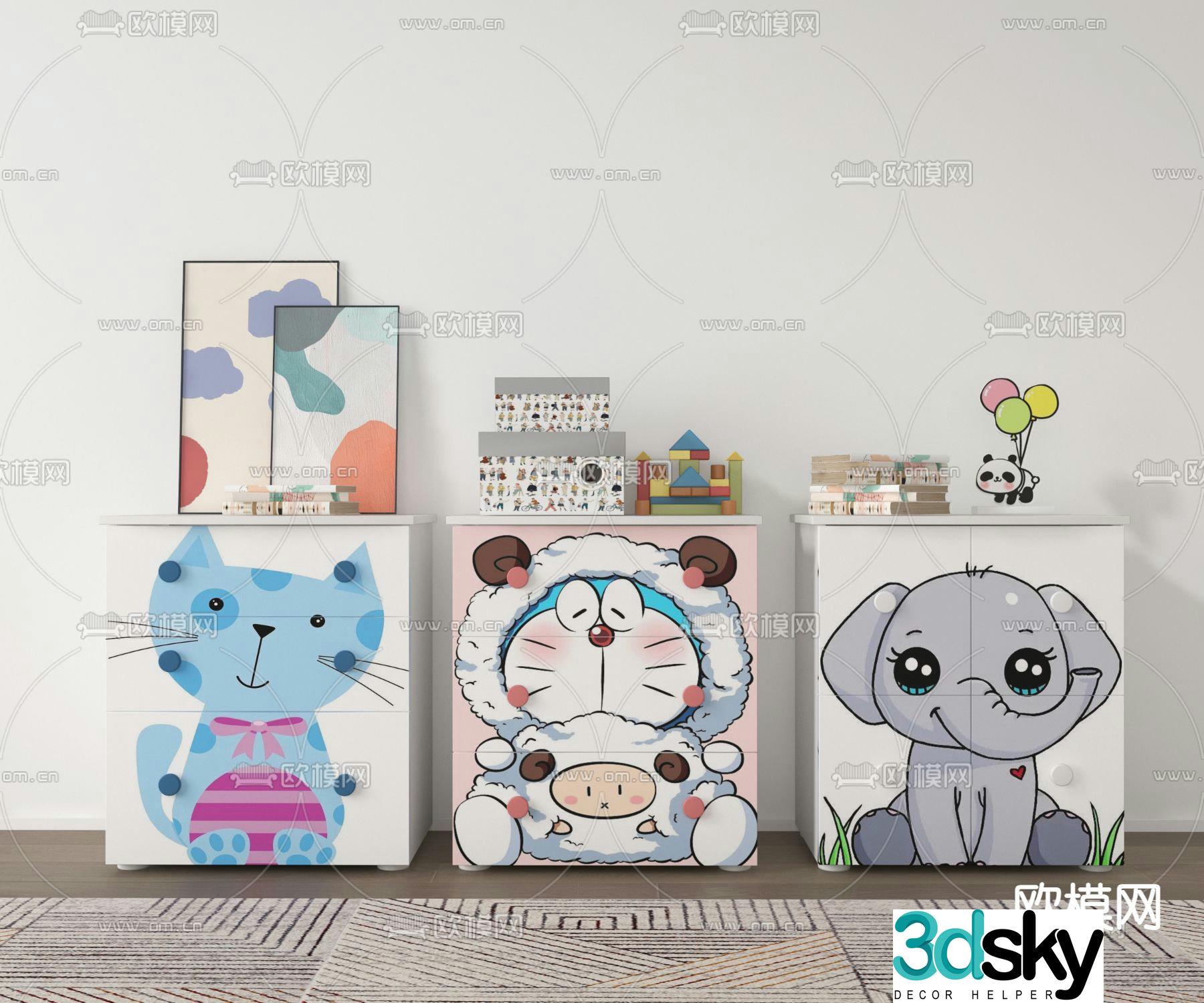 Children’s cabinet toy cabinet 3d model