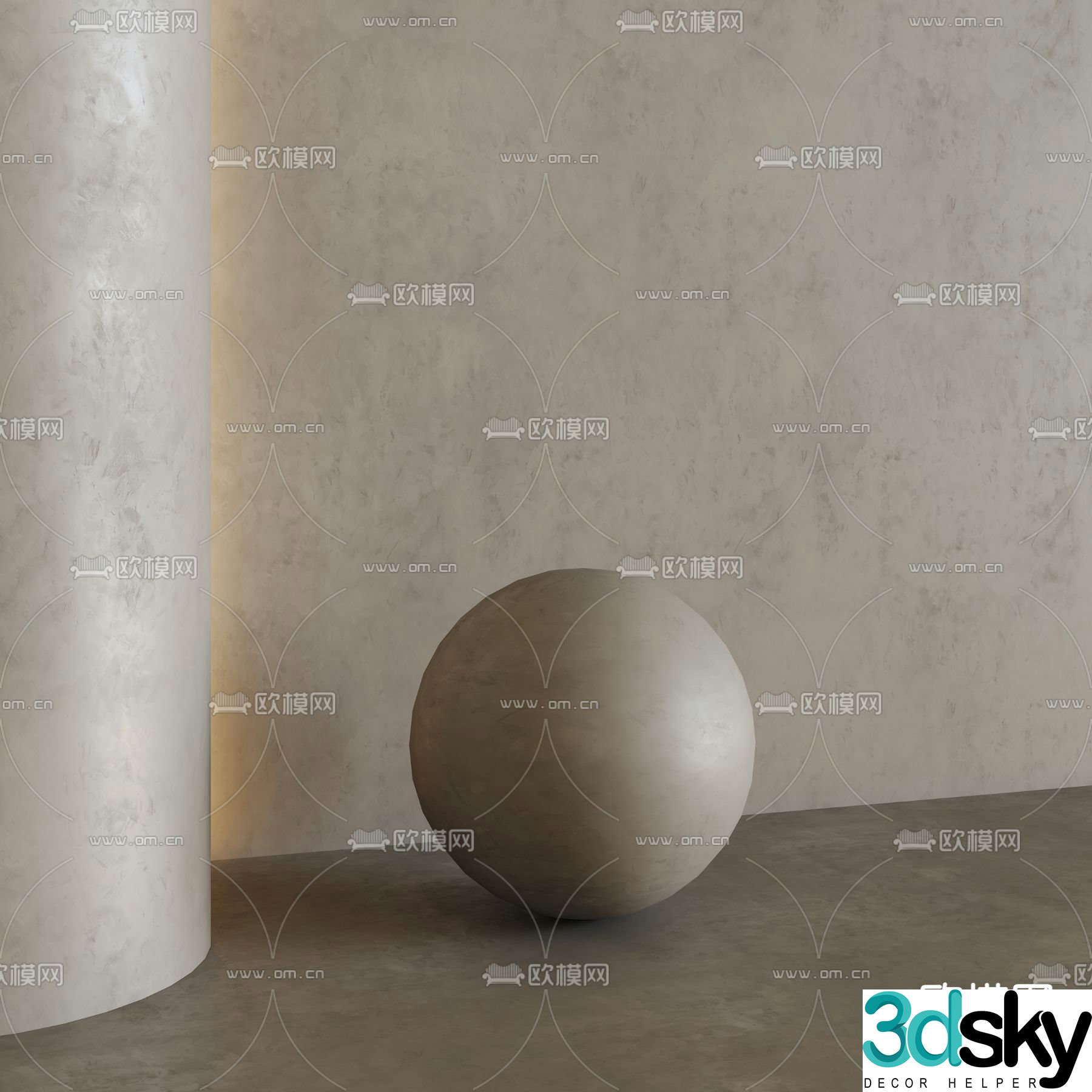 Modern wall art paint 3d model