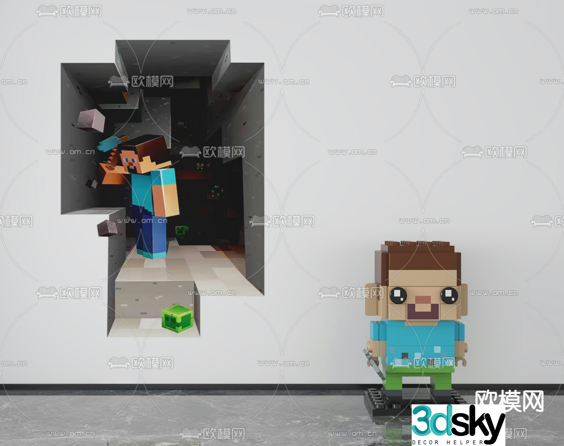 Lego toy building block figure 3d model