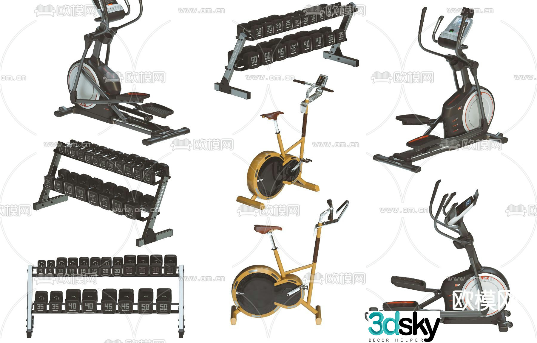 fitness equipment sports equipment fitness equipment 3d model