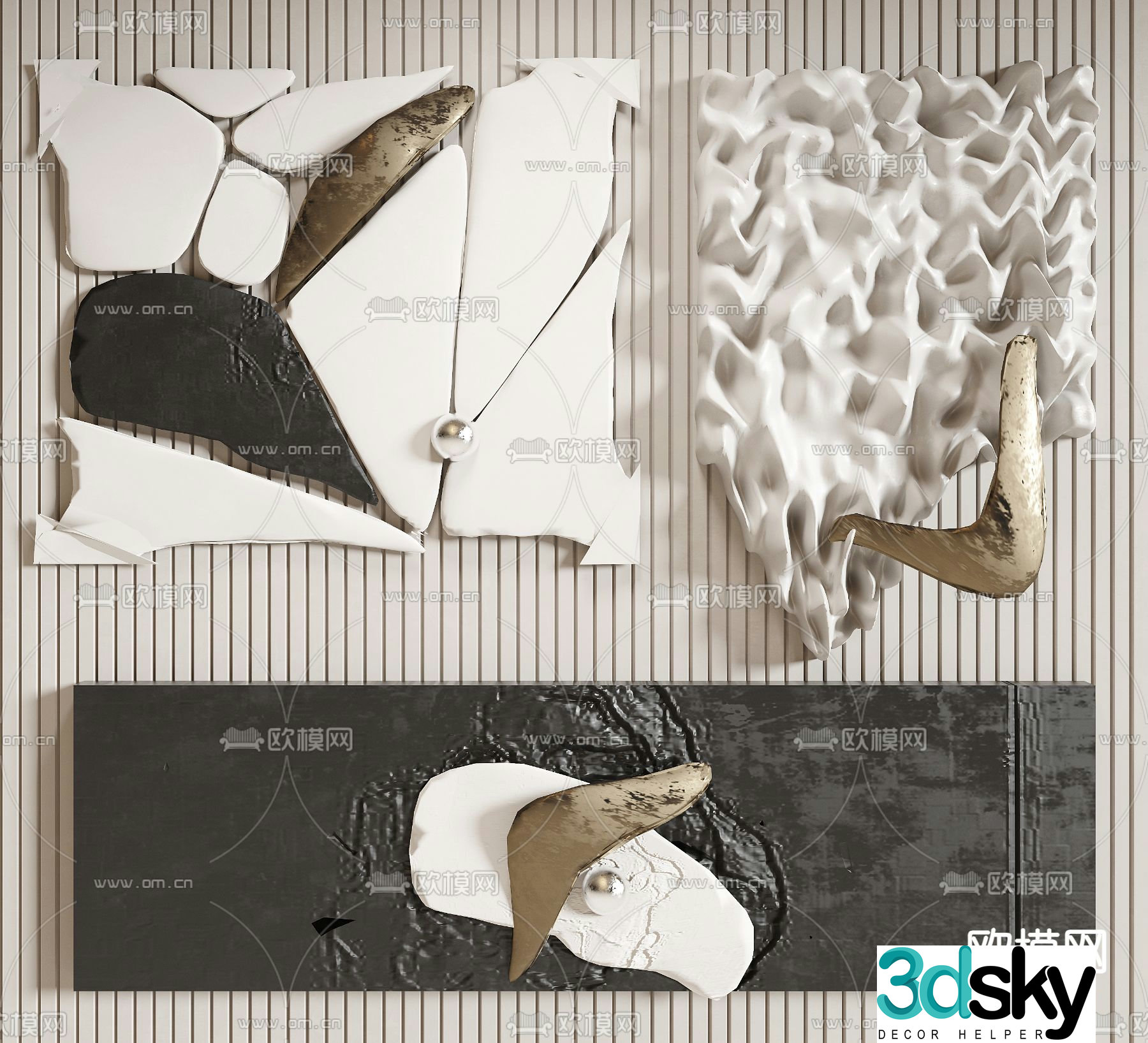 Wall decoration pendant Three-dimensional wall decoration 3D model