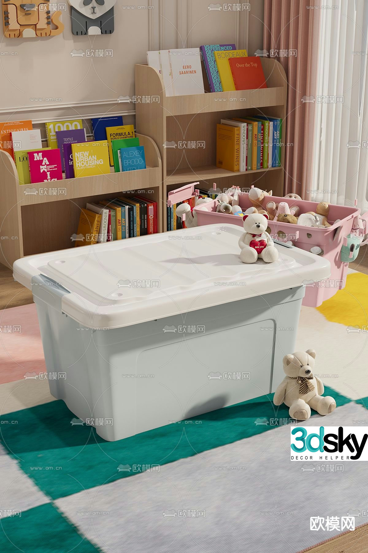 Storage box children’s doll 3d model