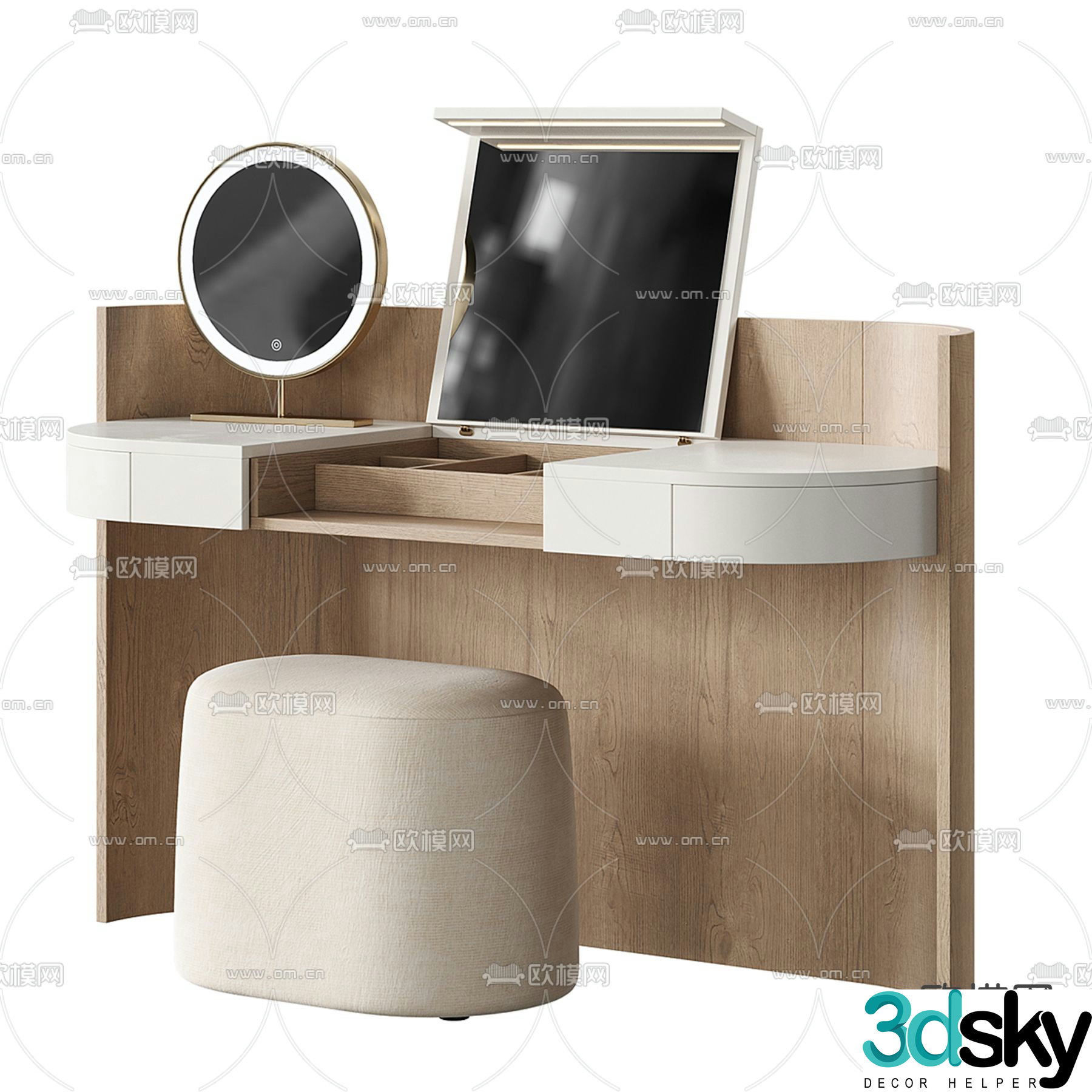 Modern dressing table dressing table 3d model