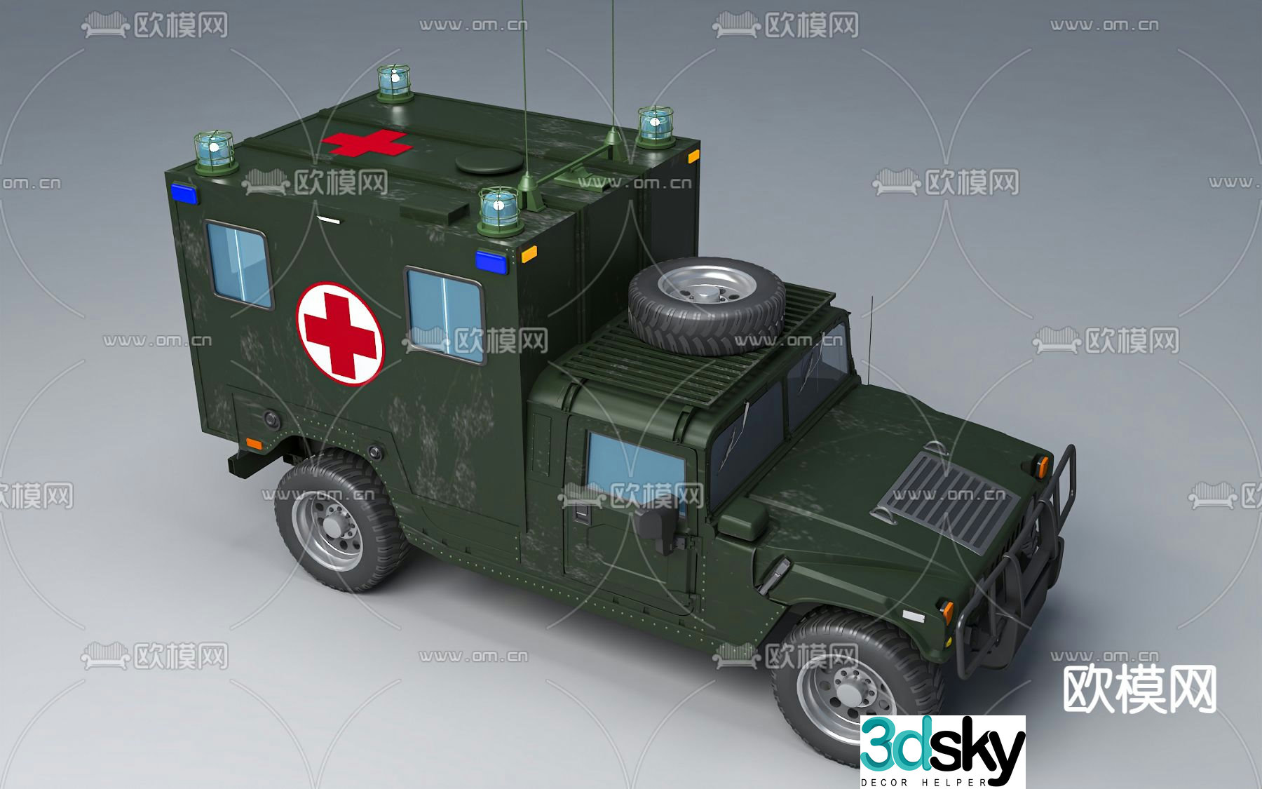 Field ambulance 3D model