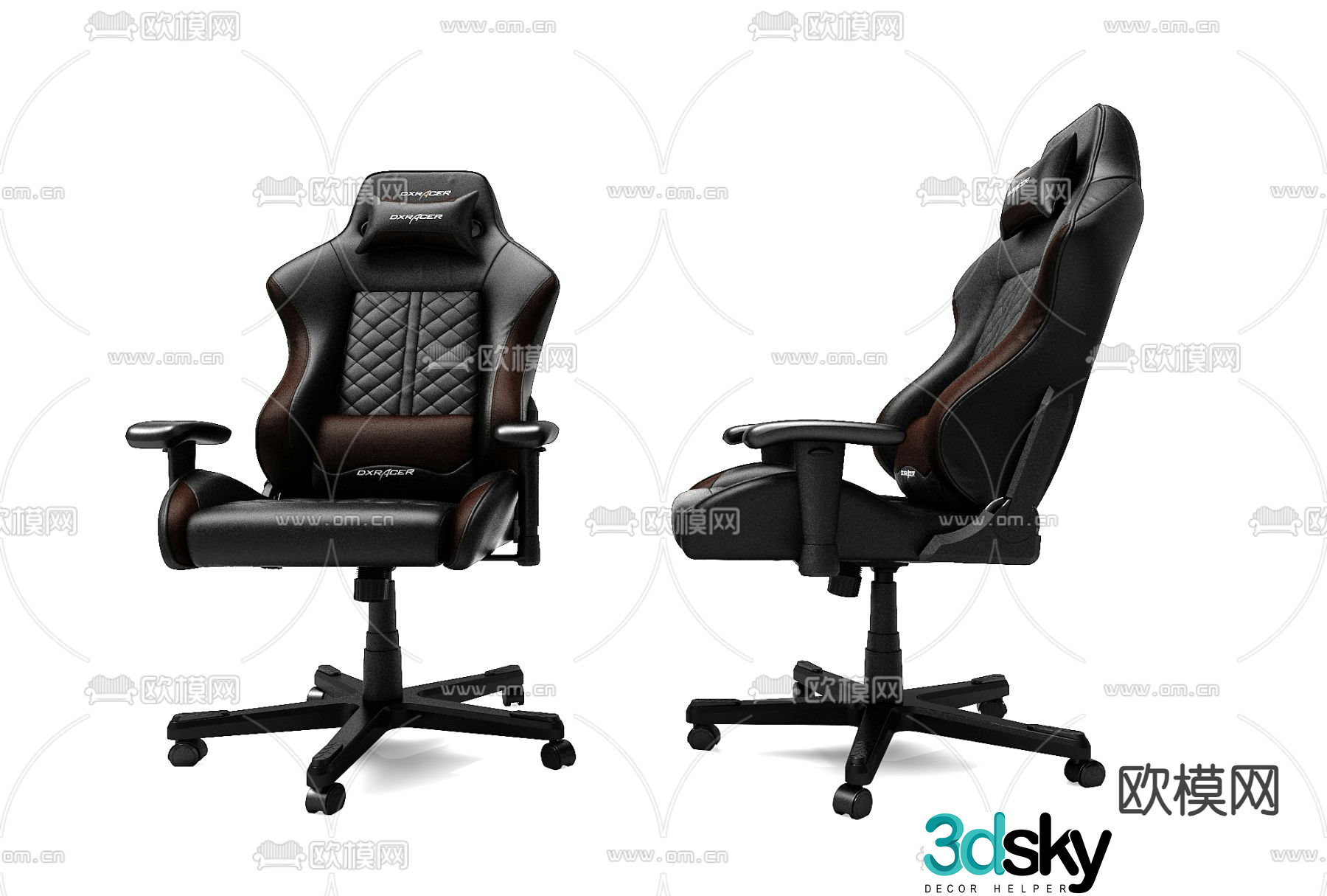 Leather gaming chair 3d model