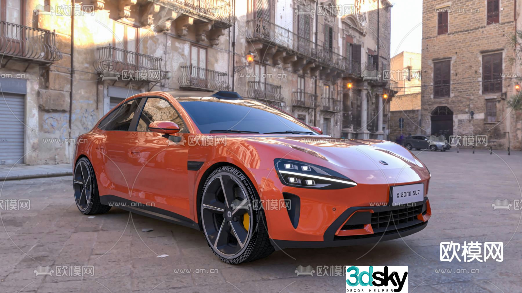 Xiaomi cars su 7 cars porsche 3d model