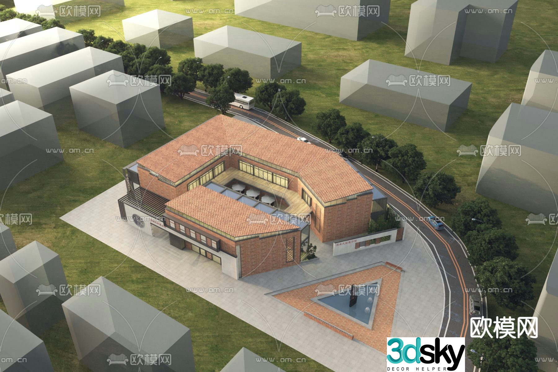A bird’s eye view of the Minnan Exhibition Hall 3D model of Minnan Exhibition Hall