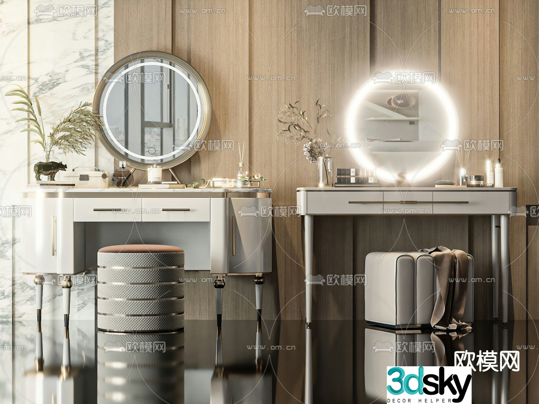 Modern dressing table 3d model