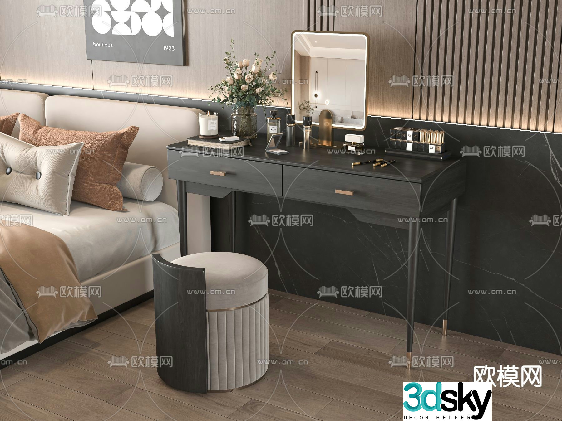 Modern dressing table dressing table 3d model