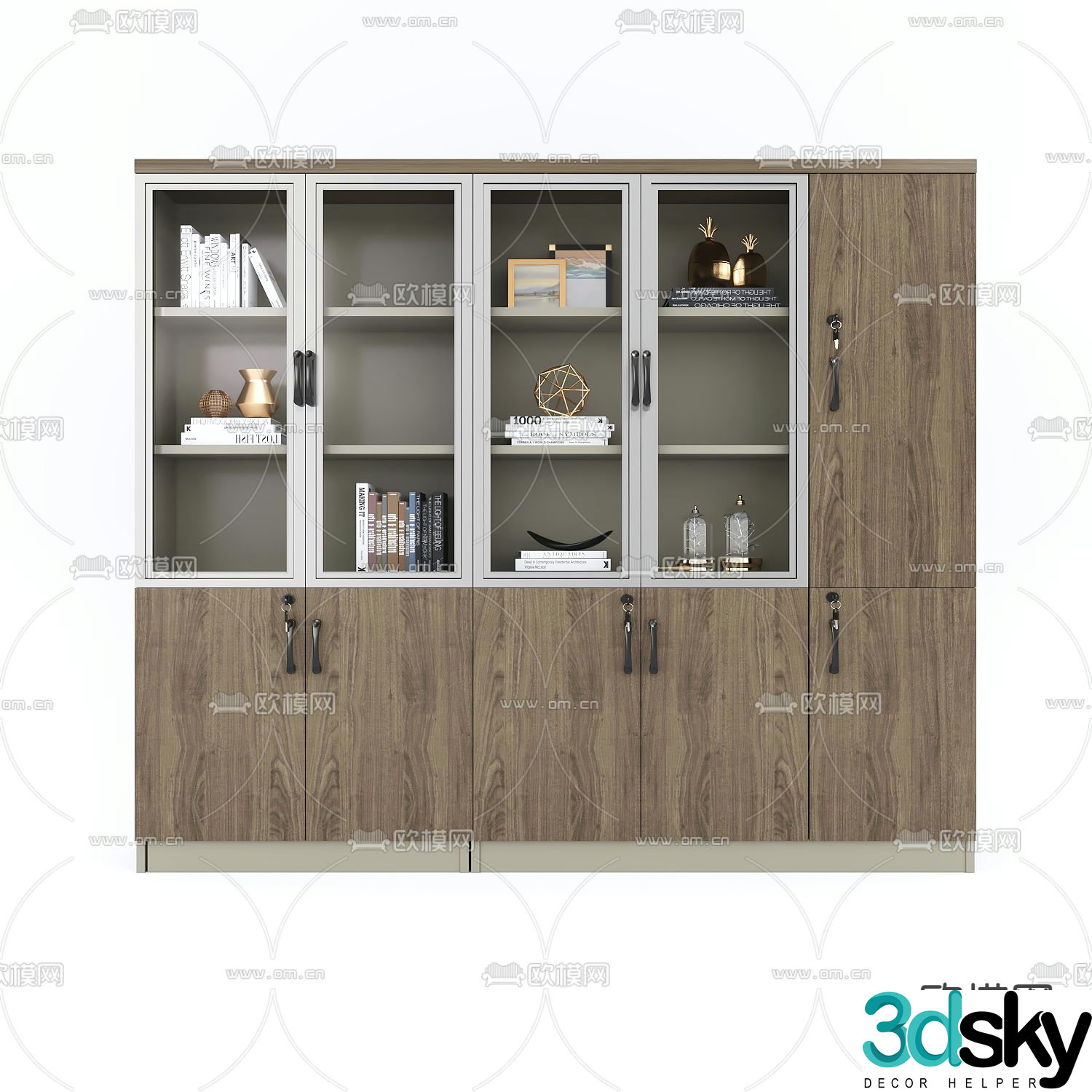 Modern filing cabinet decorative cabinet storage cabinet 3d model