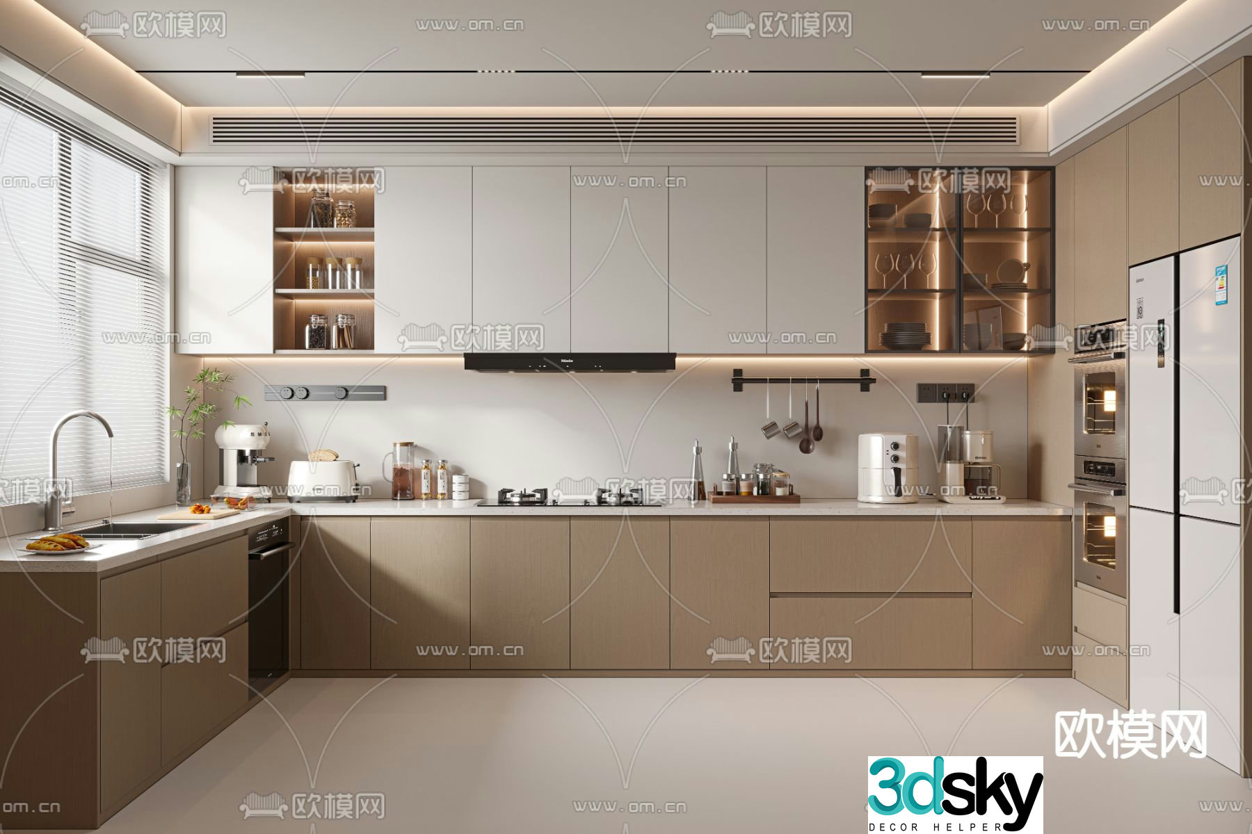 Modern kitchen 3d model