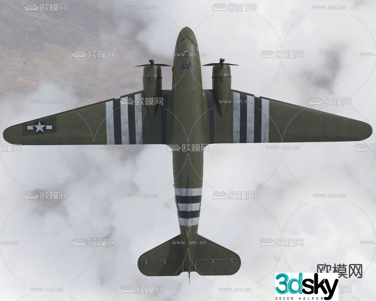 US Air Force aircraft 3D model