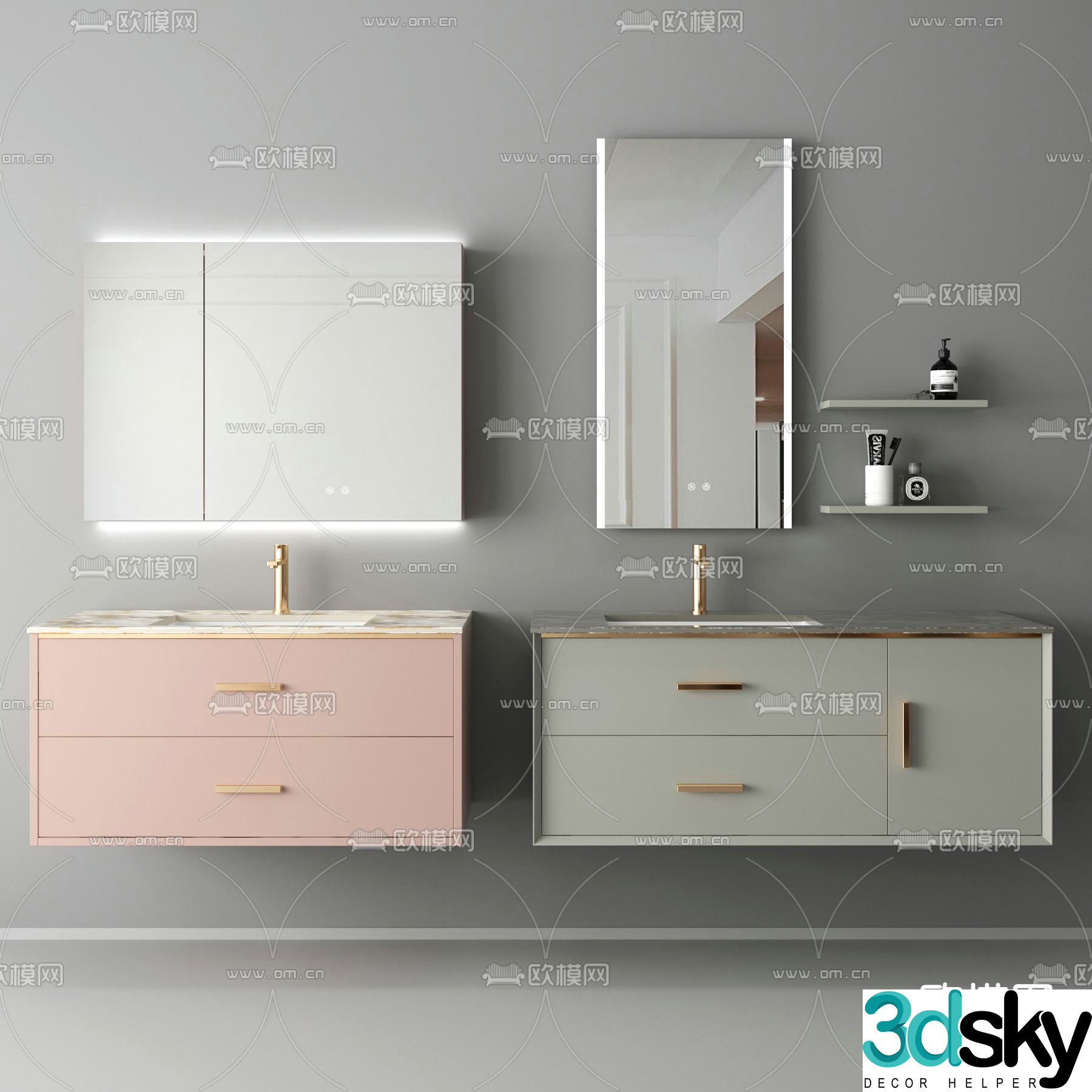 bathroom cabinet bathroom cabinet sink 3d model