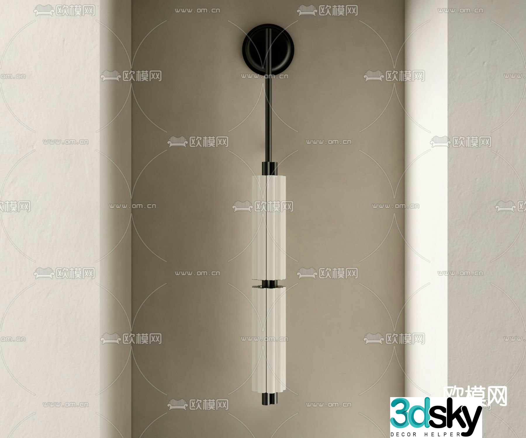 Simple wall lamp 3d model