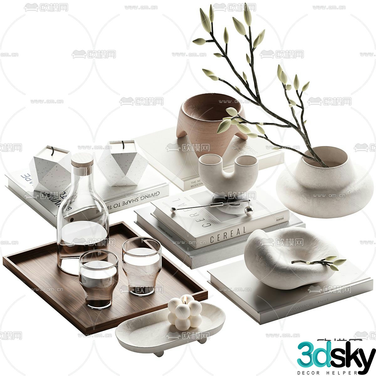 Modern desktop ornaments Jewelry ornaments 3d model