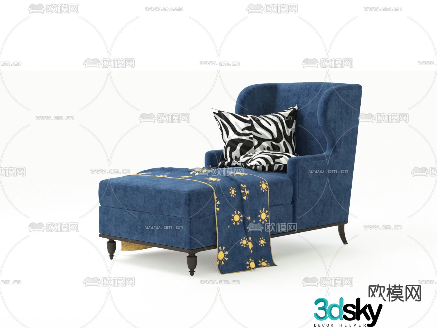 Modern sofa bed 3d model