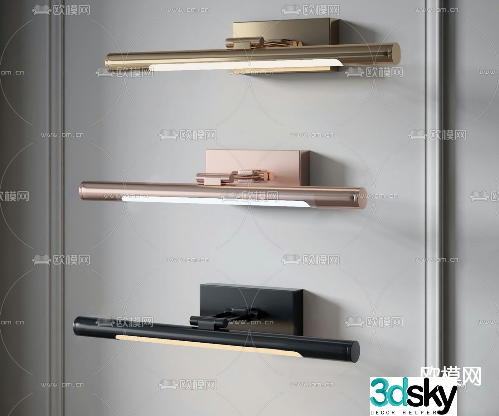 Light luxury wall lamp 3D model