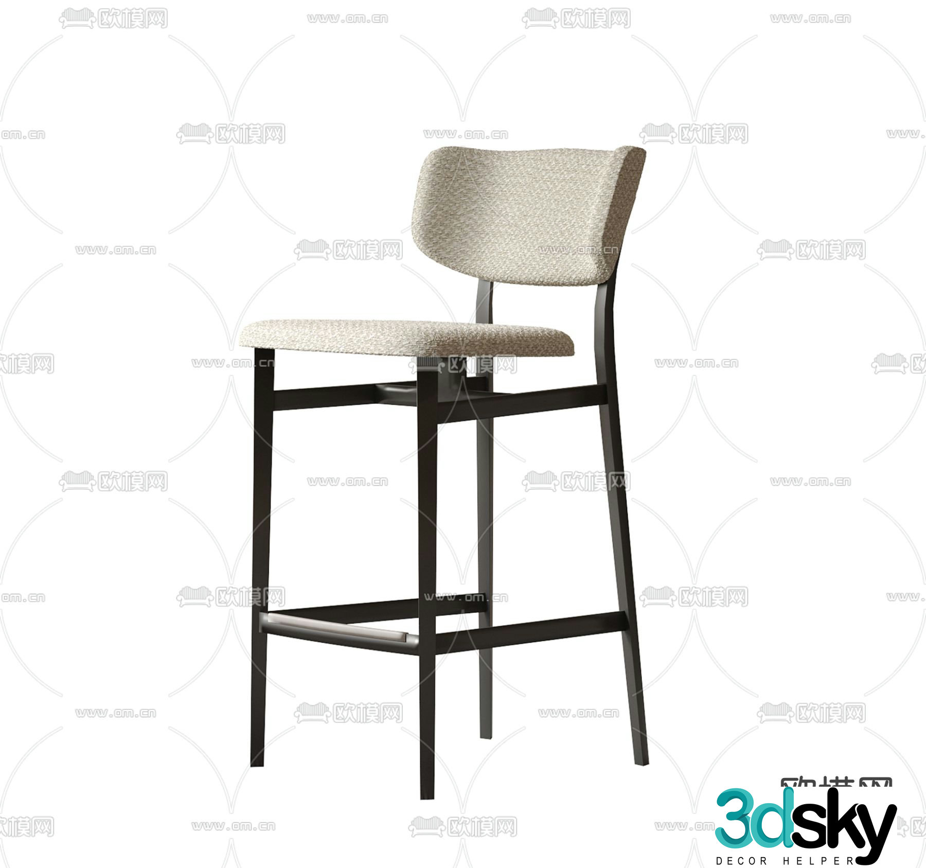 Modern bar chair 3d model