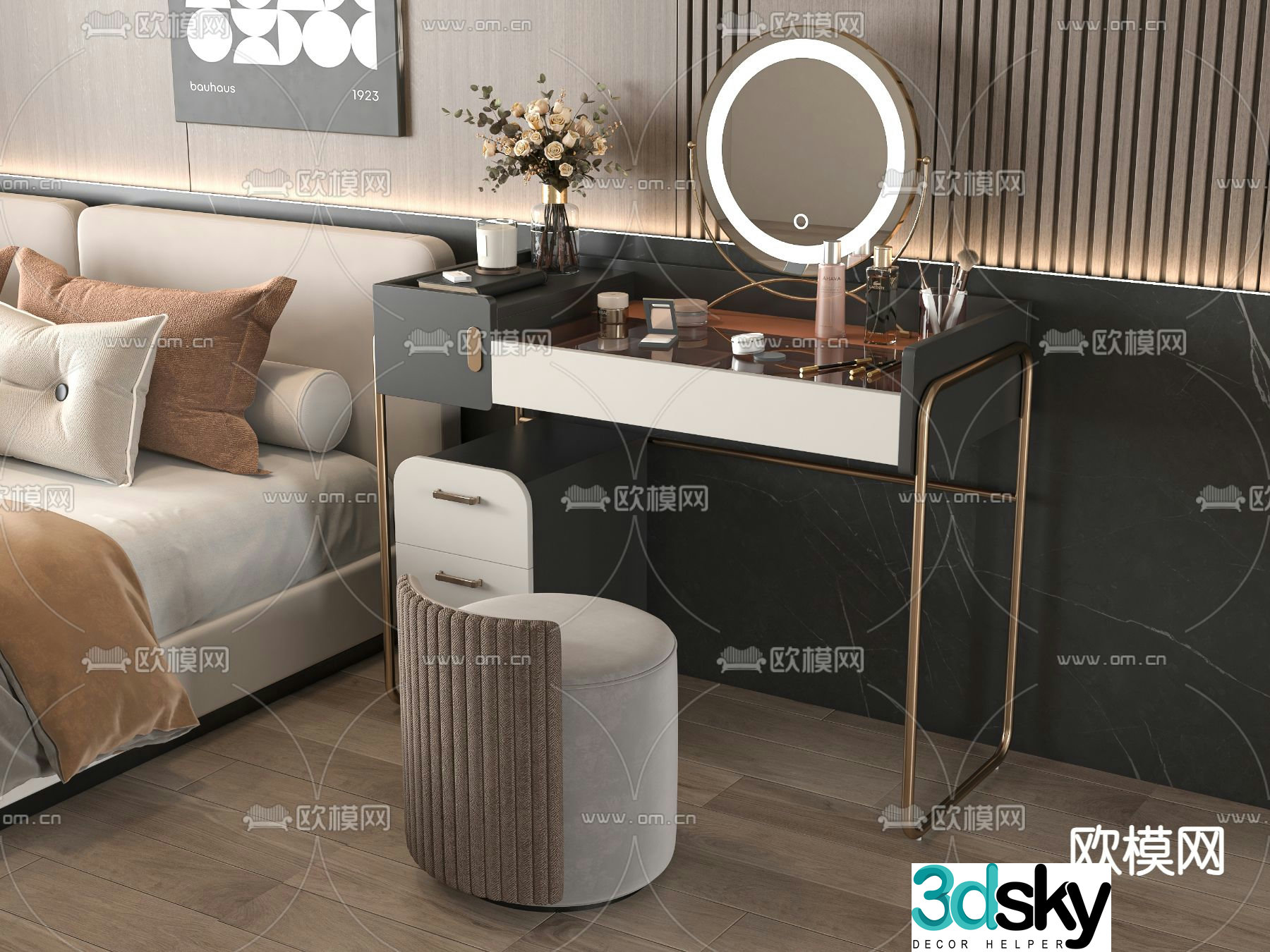 Modern dressing table 3d model