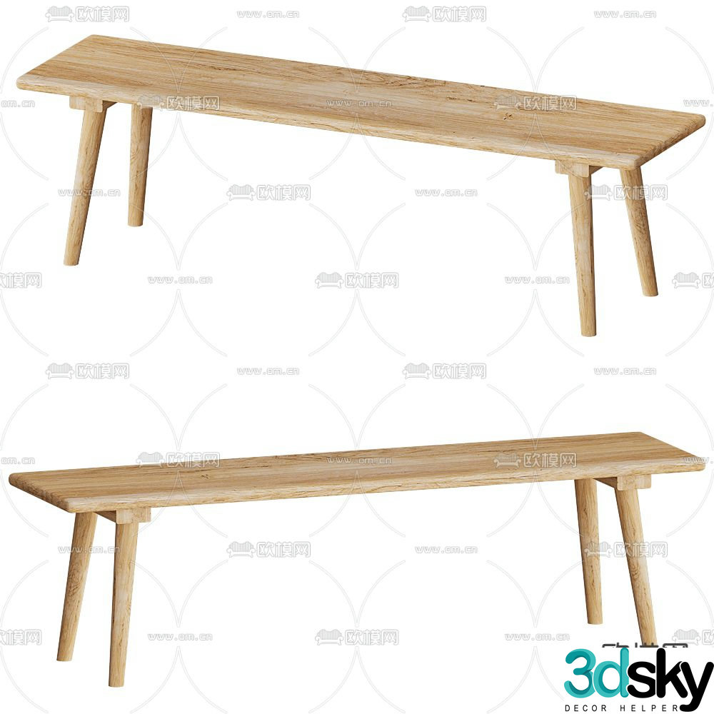 Stolab stool bench bench 3d model