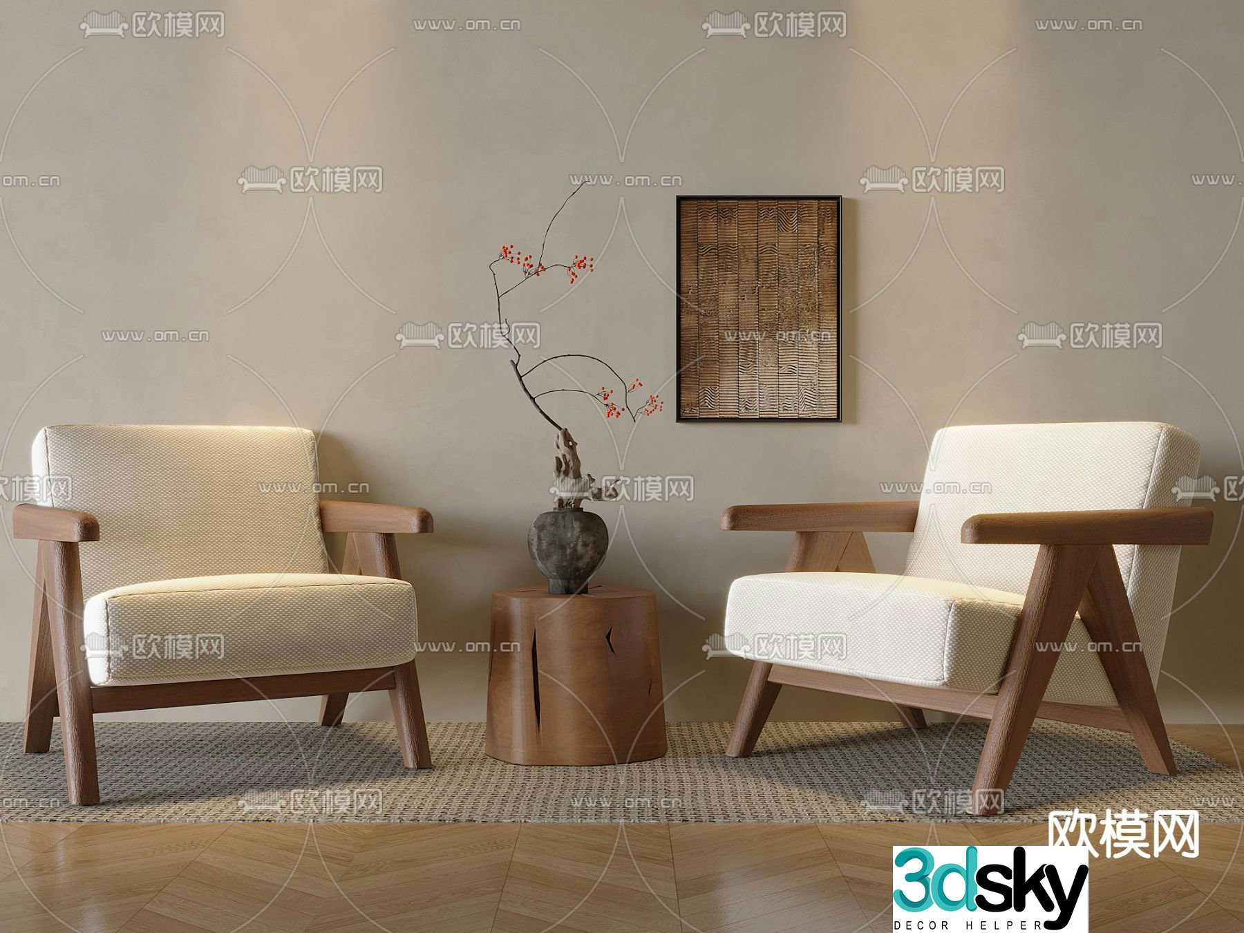 Wasabi sofa chair leisure chair armchair 3d model