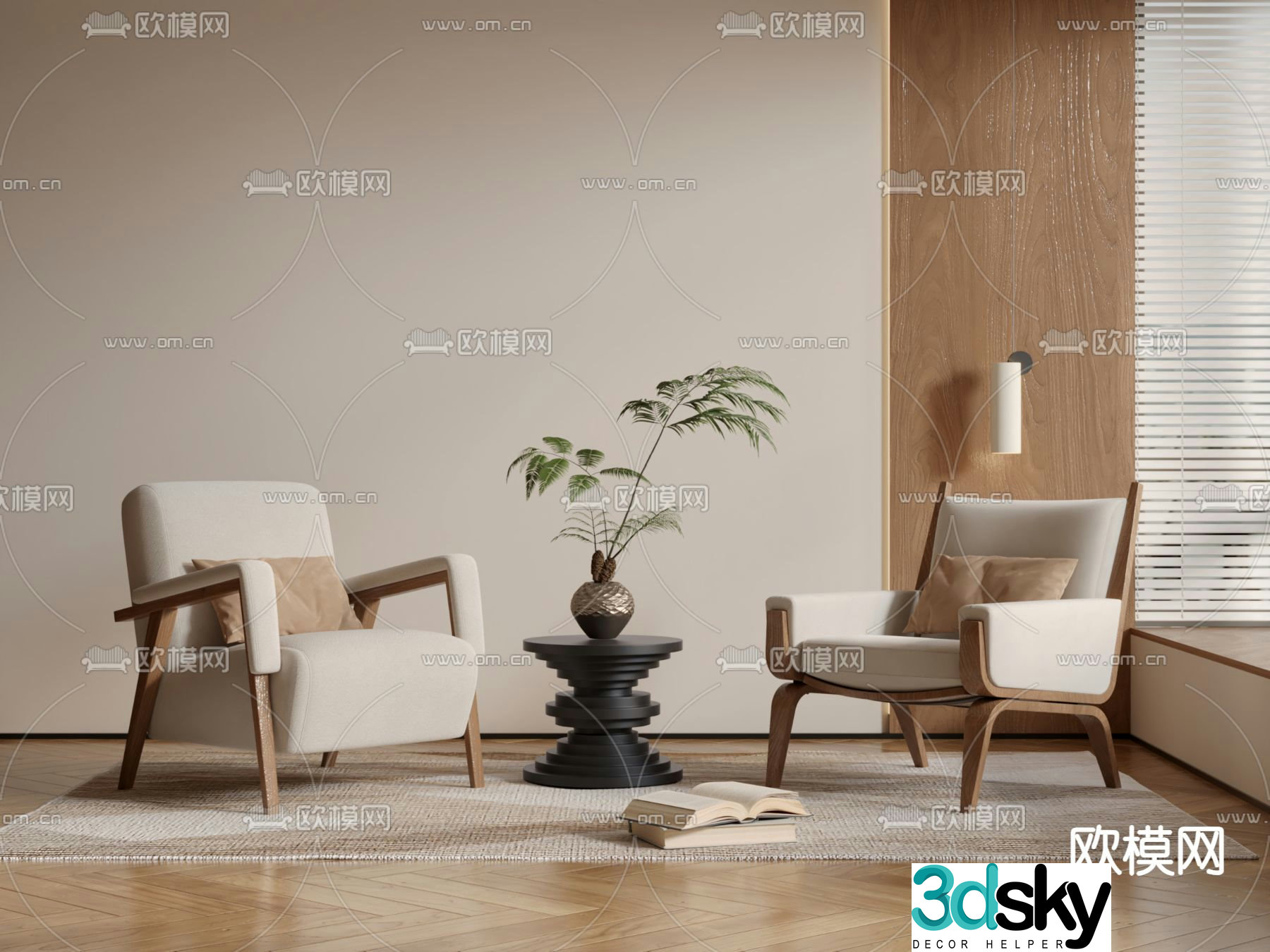 Medieval style single chair sofa chair leisure chair 3d model